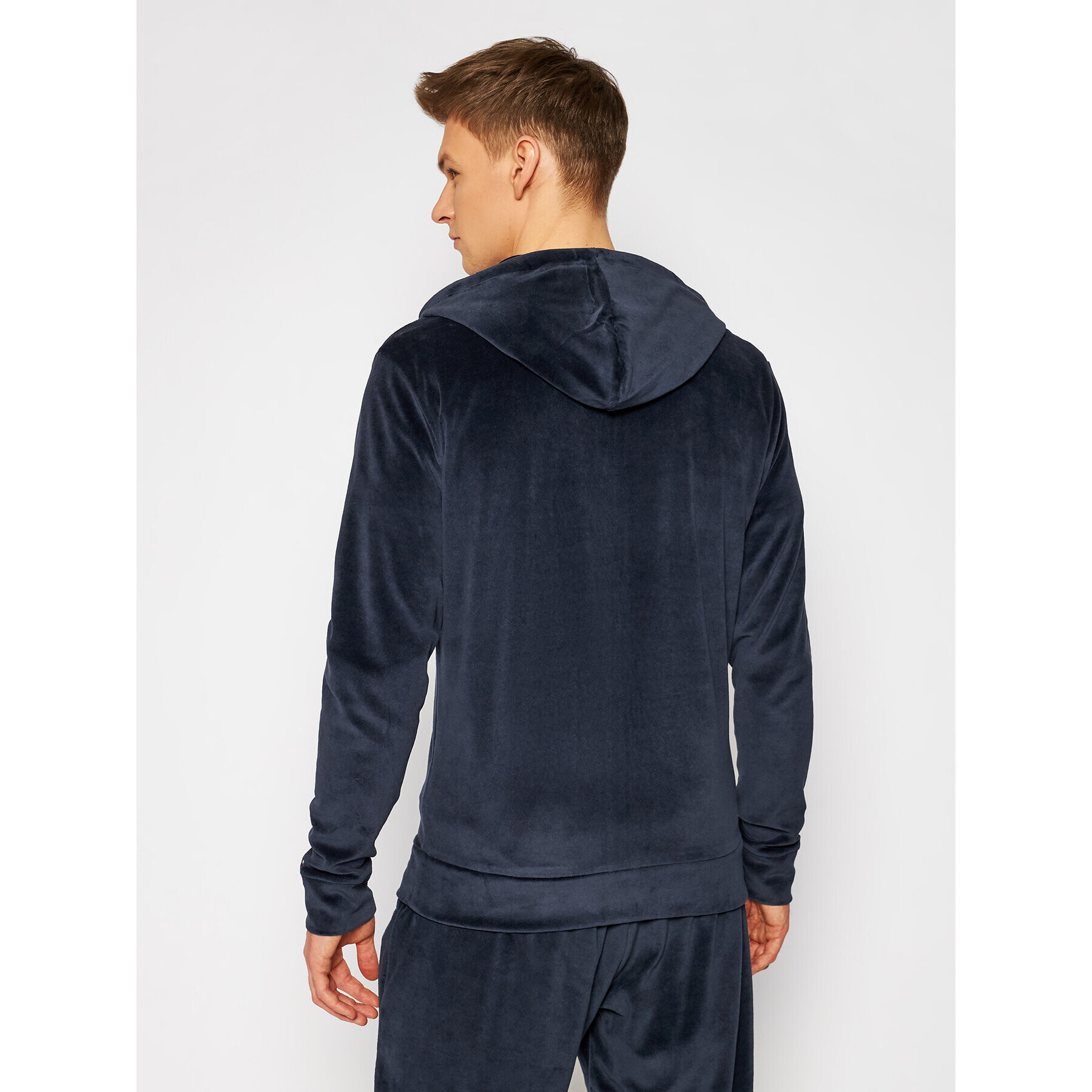 Tommy Hilfiger Mikina Hoody Ls Fz Velour UM0UM01932 Tmavomodrá Regular Fit - Pepit.sk