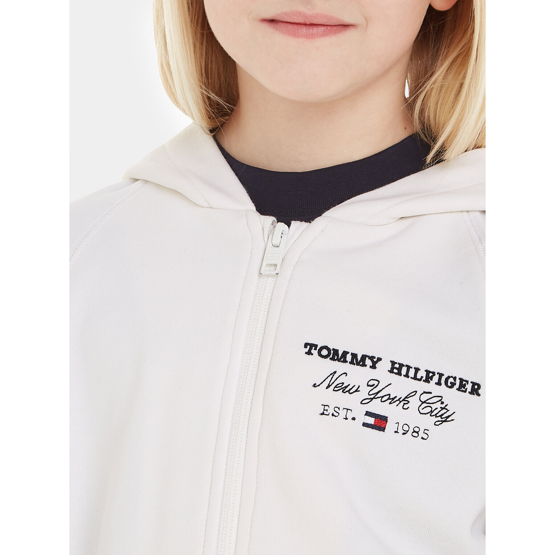 Tommy Hilfiger Mikina KG0KG07591 Biela Regular Fit - Pepit.sk