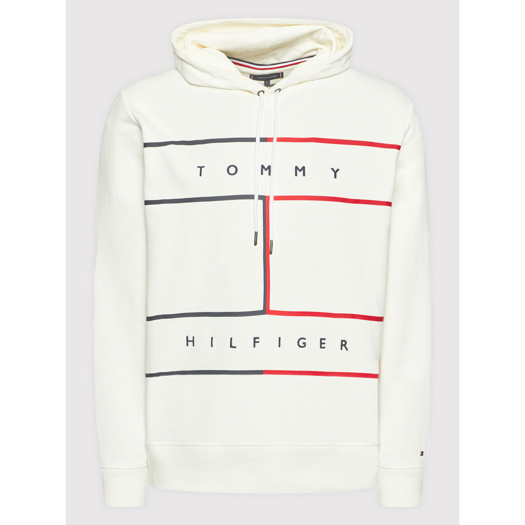 Tommy Hilfiger Mikina Large Rwb Flag MW0MW25048 Biela Regular Fit - Pepit.sk