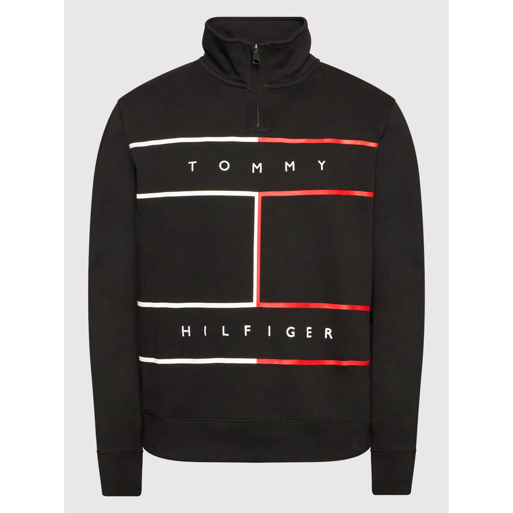 Tommy Hilfiger Mikina Large Rwb Flag MW0MW25049 Čierna Regular Fit - Pepit.sk