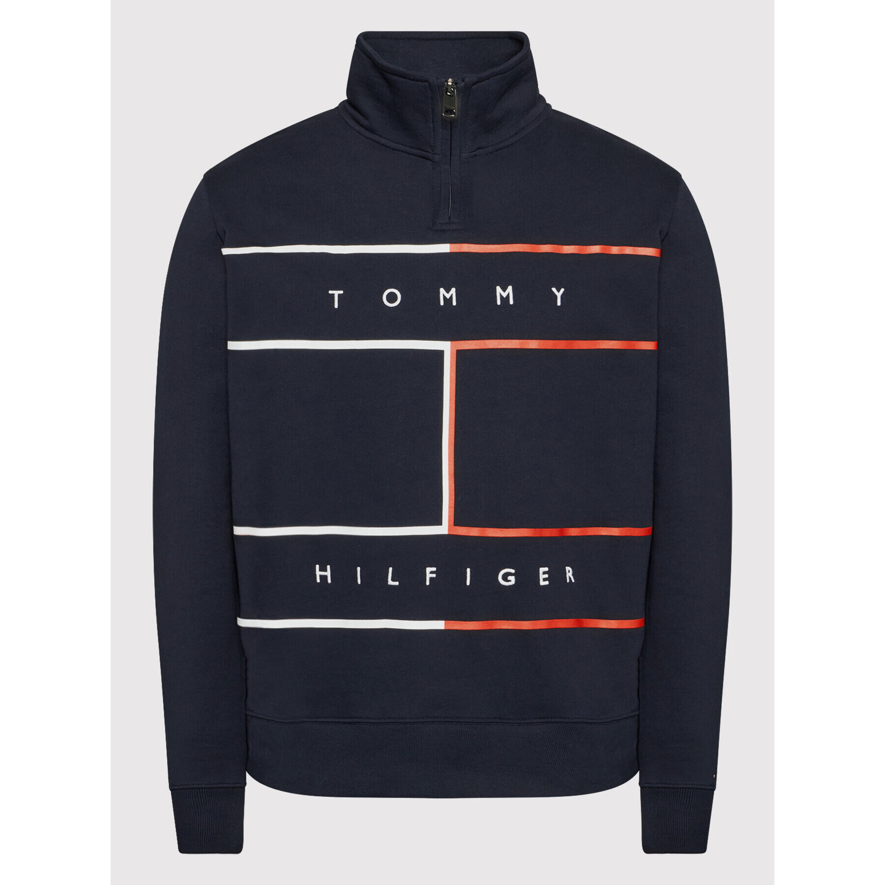 Tommy Hilfiger Mikina Large Rwb Flag MW0MW25049 Tmavomodrá Regular Fit - Pepit.sk