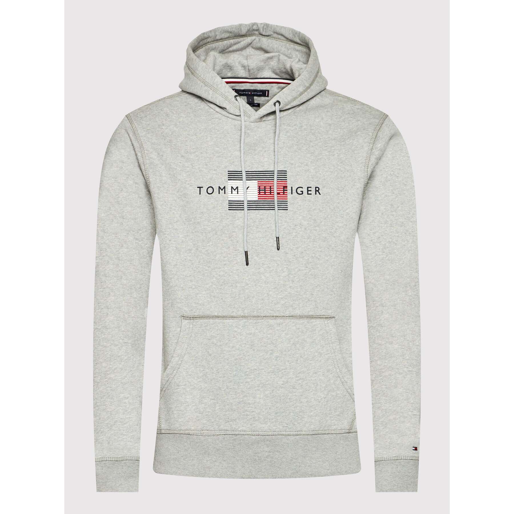 Tommy Hilfiger Mikina Lines MW0MW20952 Sivá Regular Fit - Pepit.sk