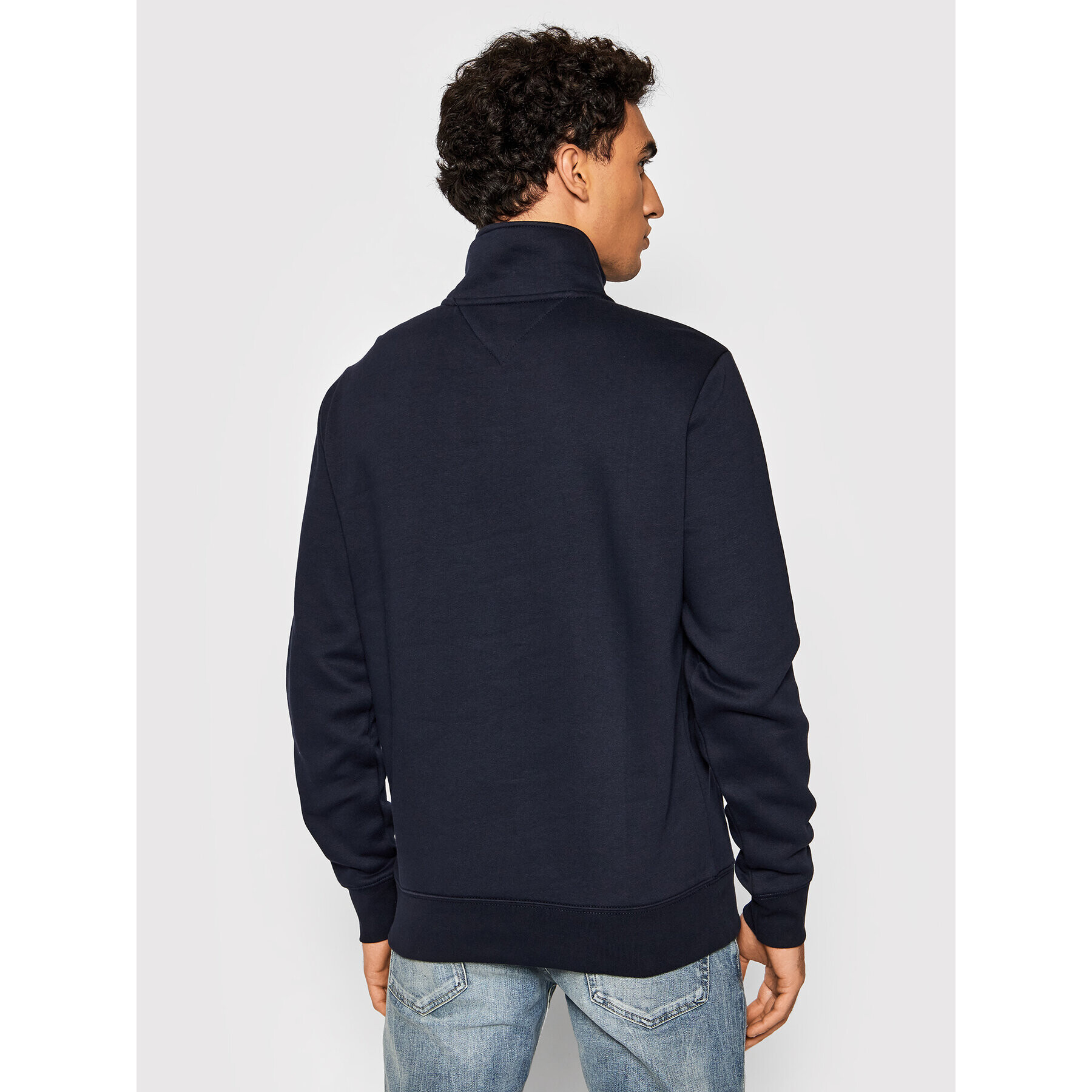 Tommy Hilfiger Mikina Logo Mockneck MW0MW20954 Tmavomodrá Regular Fit - Pepit.sk