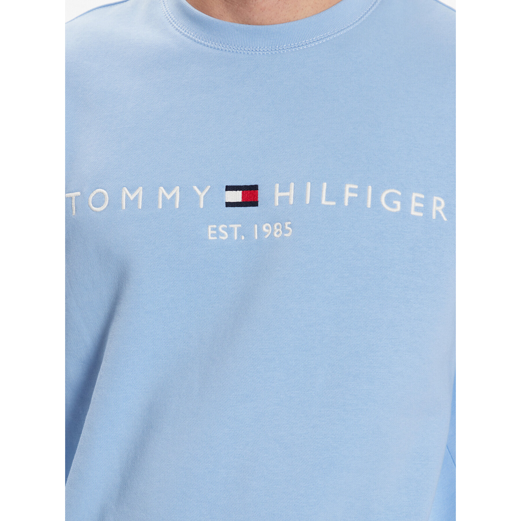 Tommy Hilfiger Mikina Logo MW0MW11596 Modrá Regular Fit - Pepit.sk