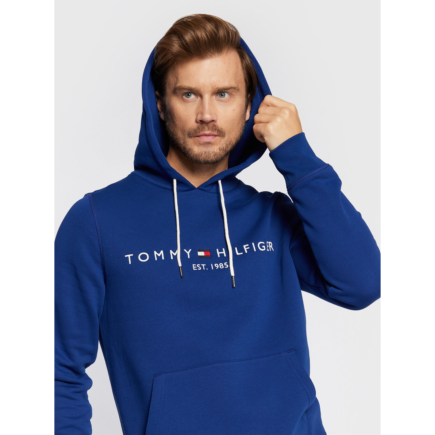 Tommy Hilfiger Mikina Logo MW0MW11599 Modrá Regular Fit - Pepit.sk