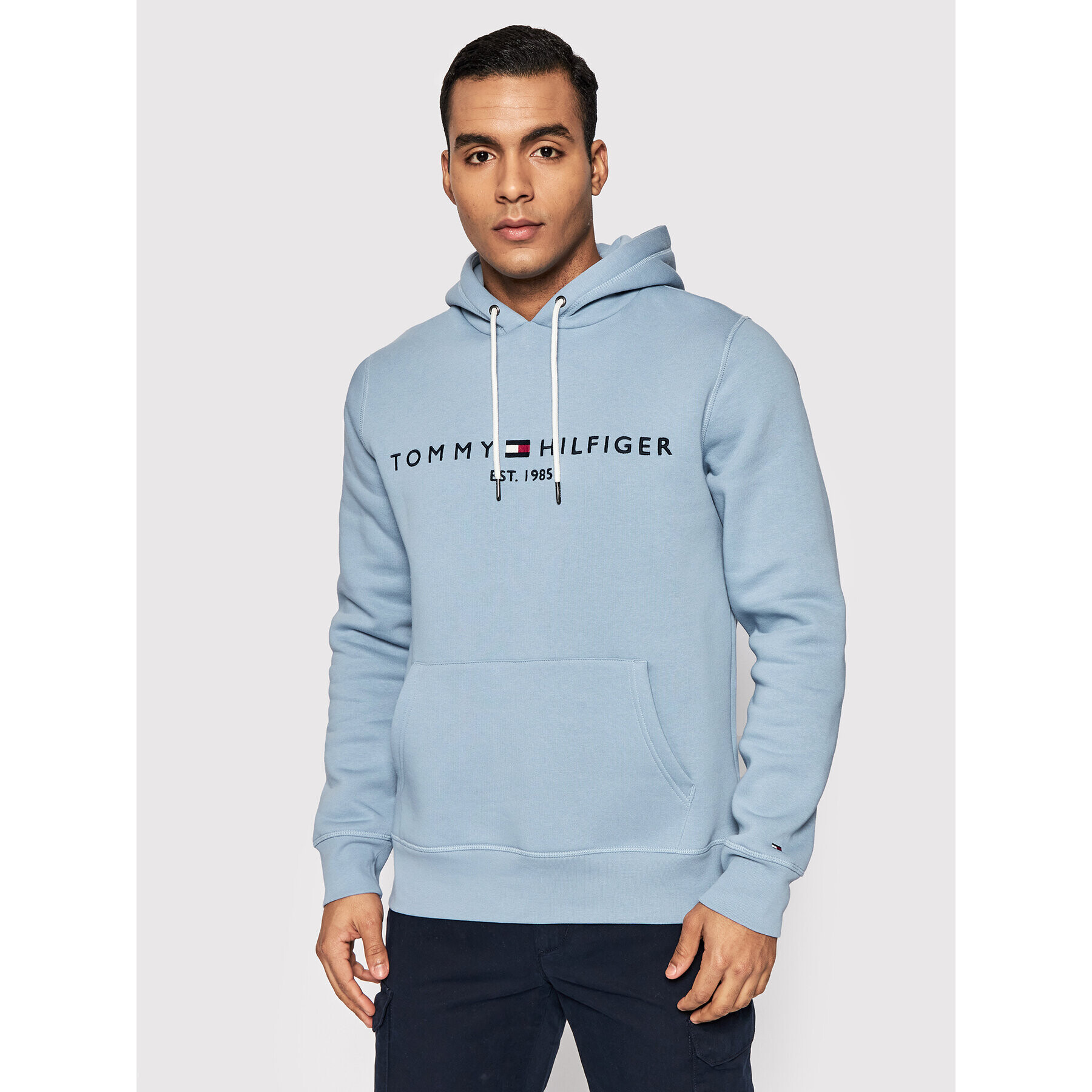 Tommy Hilfiger Mikina Logo MW0MW11599 Modrá Regular Fit - Pepit.sk