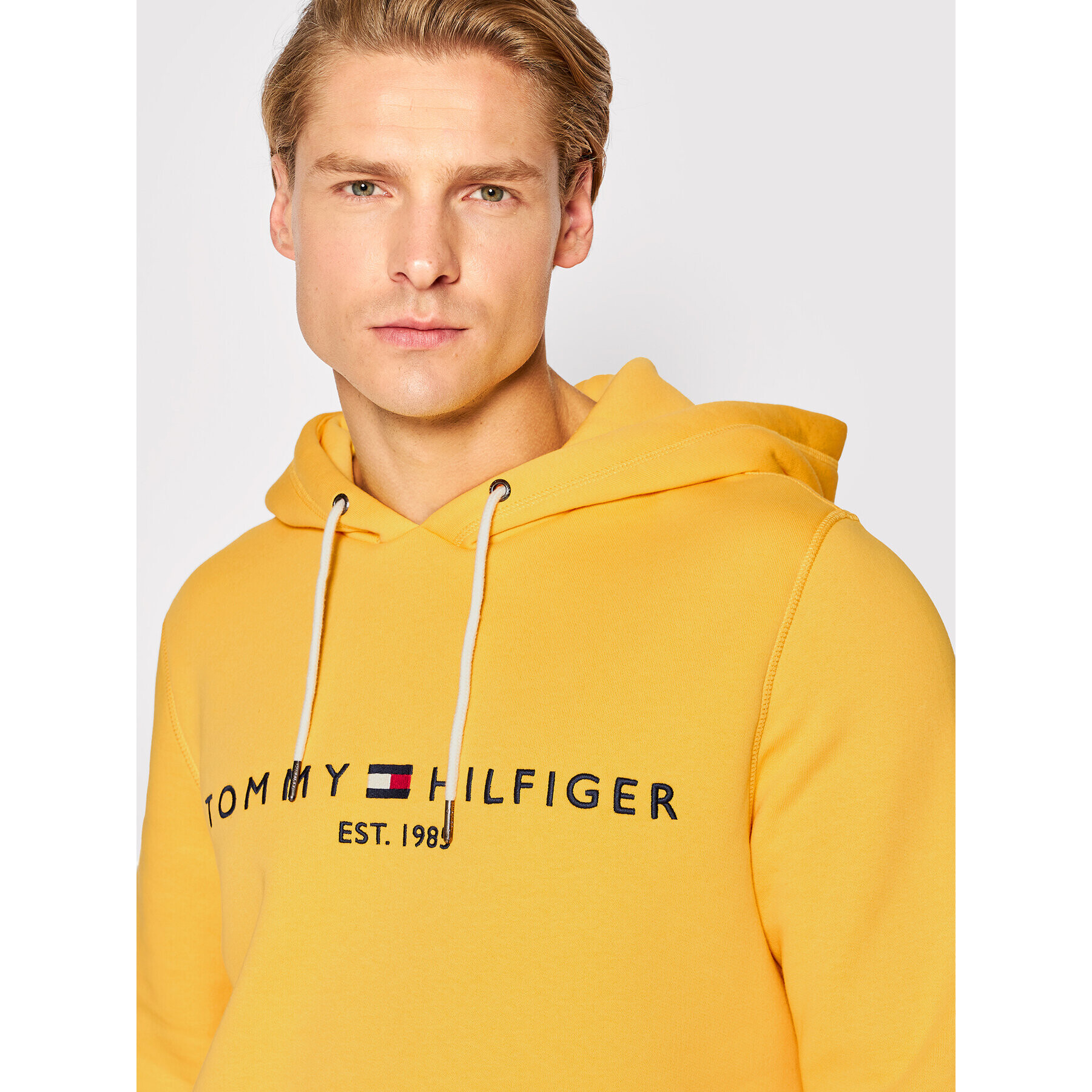 Tommy Hilfiger Mikina Logo MW0MW11599 Žltá Regular Fit - Pepit.sk