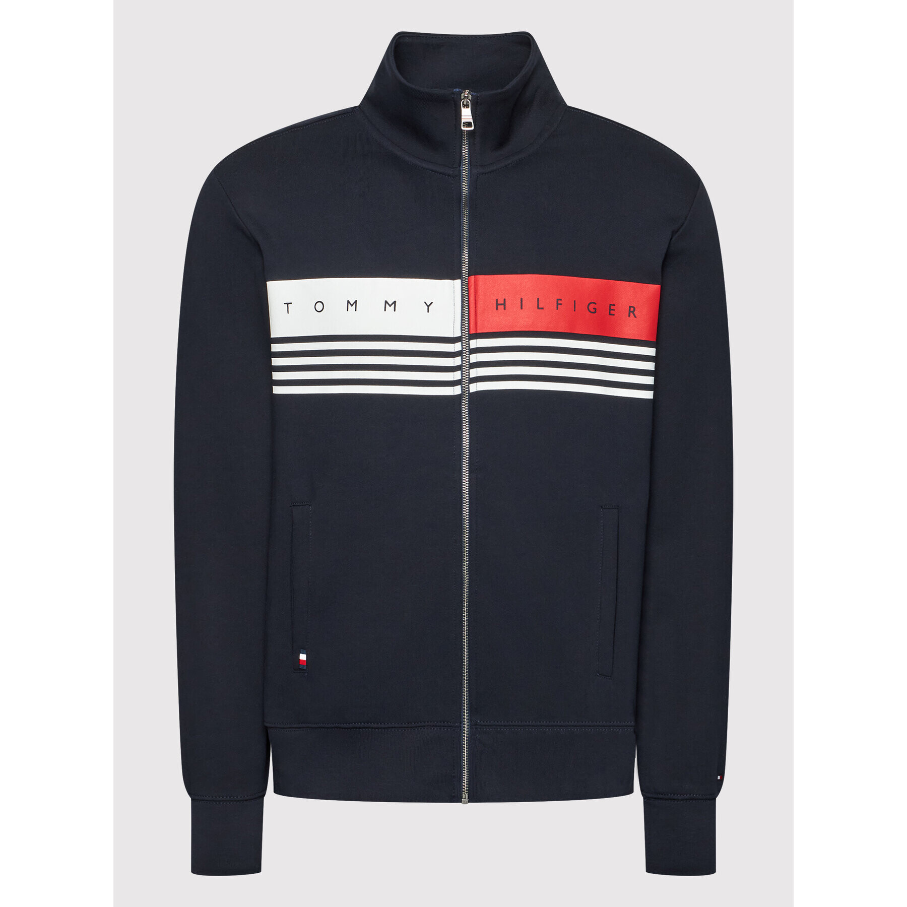 Tommy Hilfiger Mikina Logo MW0MW21094 Tmavomodrá Regular Fit - Pepit.sk