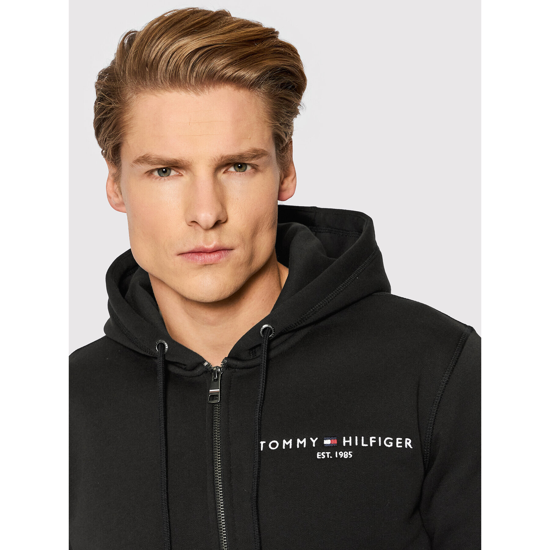 Tommy Hilfiger Mikina Logo MW0MW22197 Čierna Regular Fit - Pepit.sk