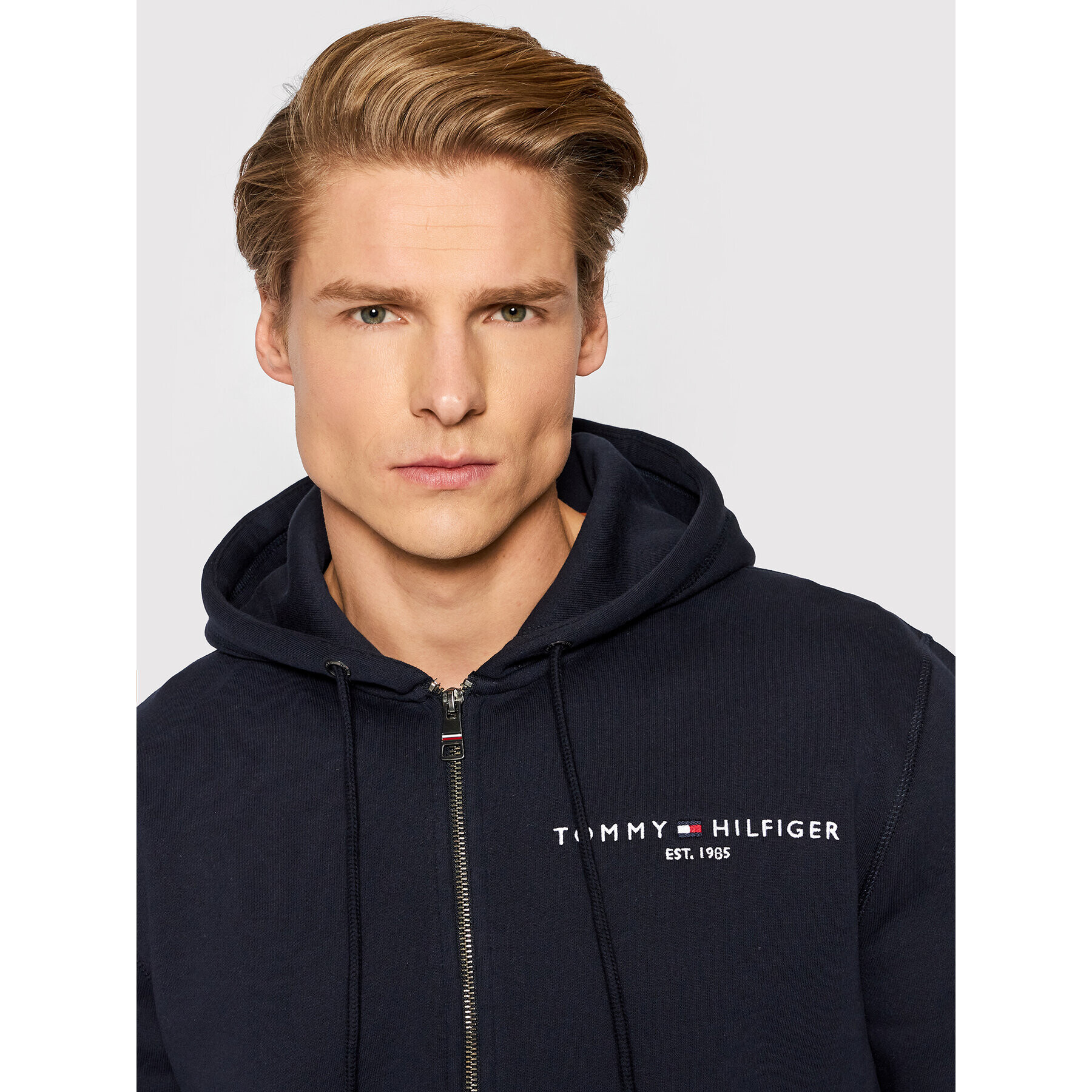 Tommy Hilfiger Mikina Logo MW0MW22197 Tmavomodrá Regular Fit - Pepit.sk