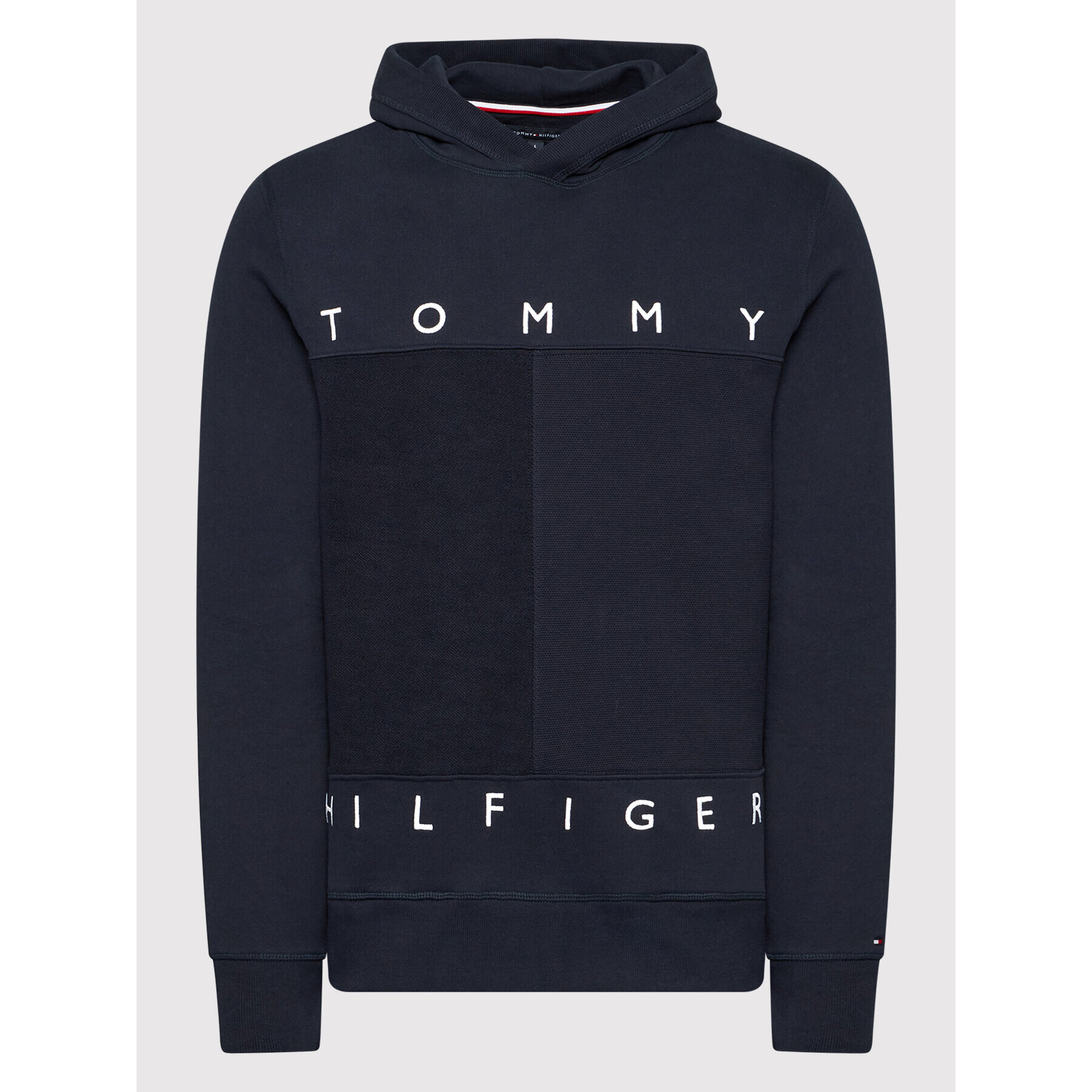 Tommy Hilfiger Mikina Mono Design MW0MW22153 Tmavomodrá Regular Fit - Pepit.sk