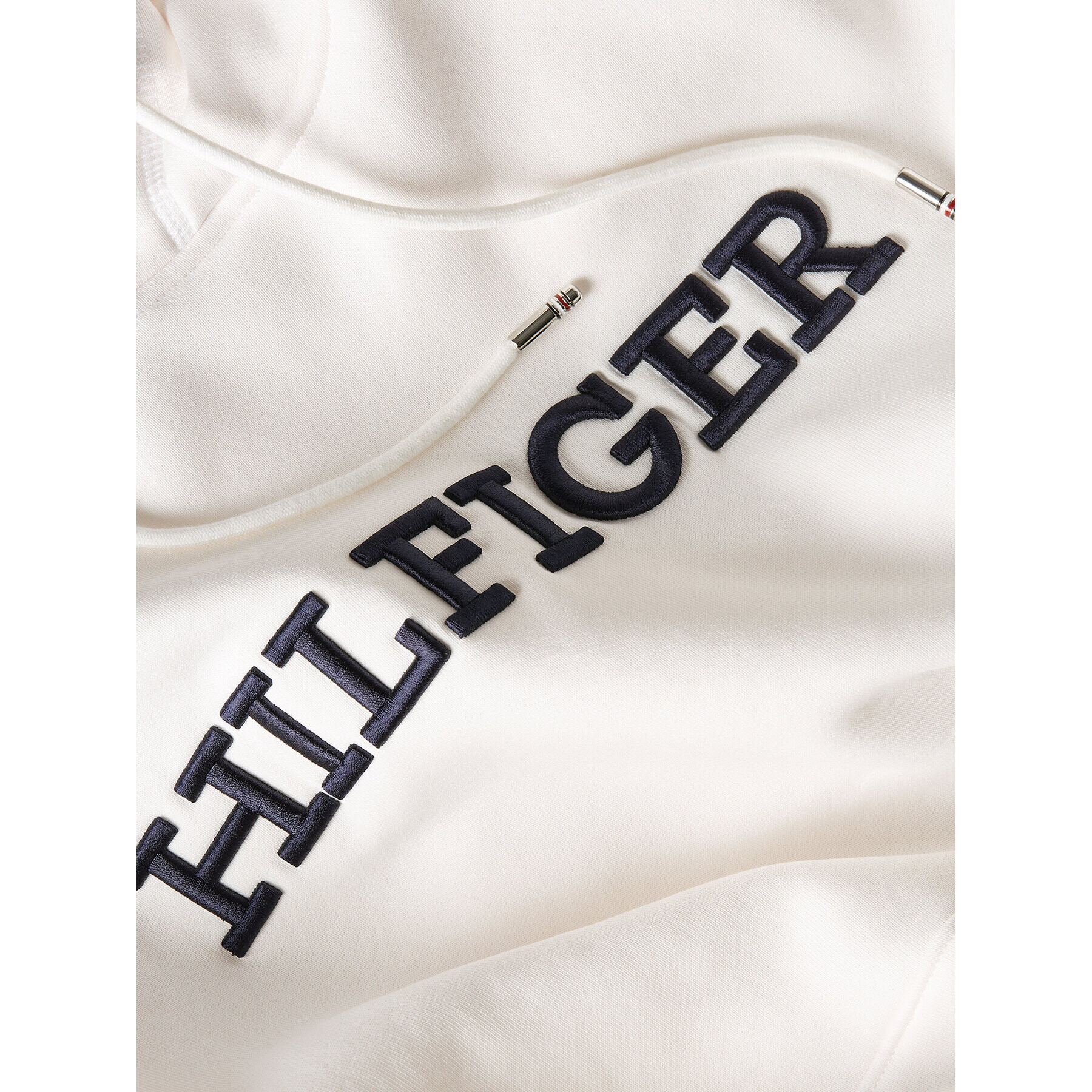 Tommy Hilfiger Mikina Monotype Embro MW0MW33062 Biela Regular Fit - Pepit.sk