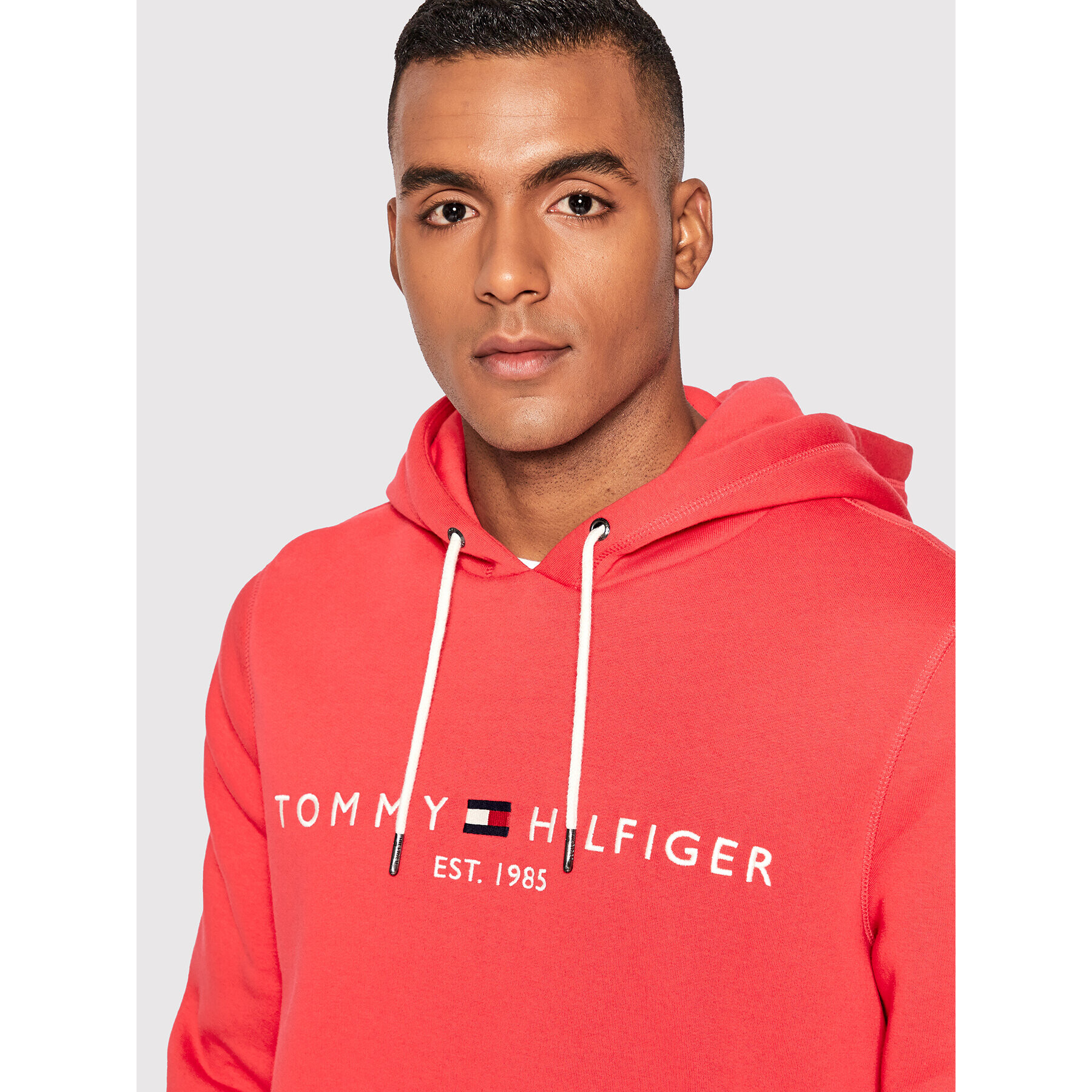 Tommy Hilfiger Mikina MW0MW11599 Červená Regular Fit - Pepit.sk