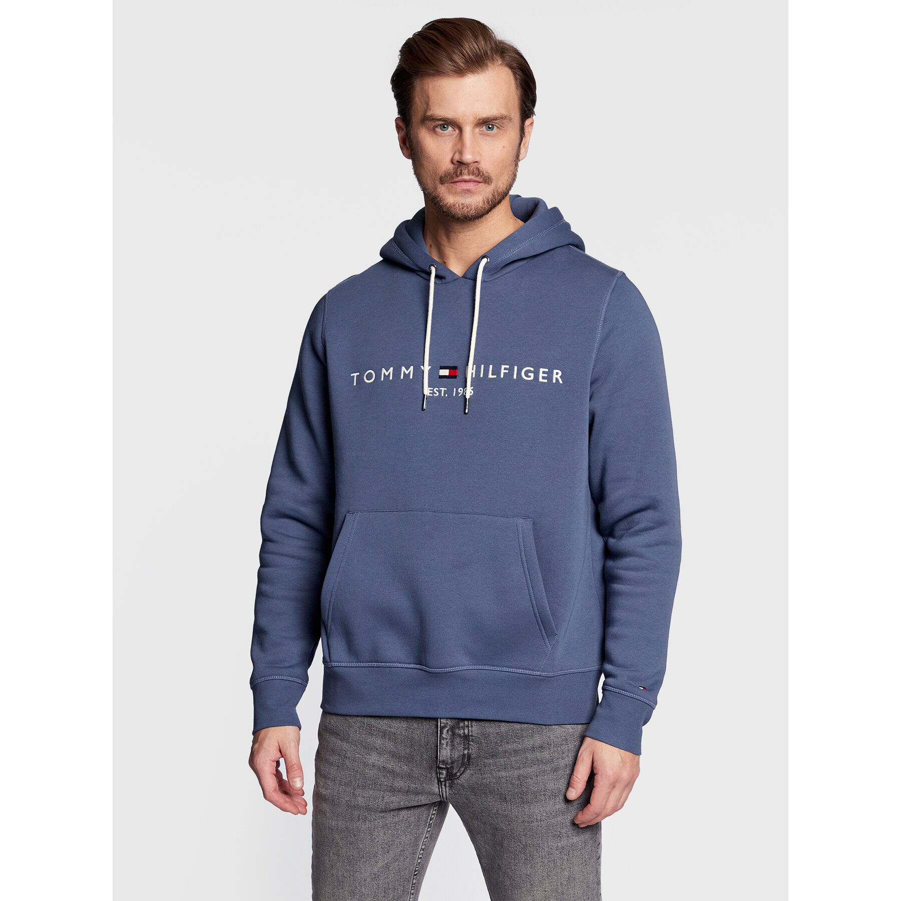 Tommy Hilfiger Mikina MW0MW11599 Modrá Regular Fit - Pepit.sk