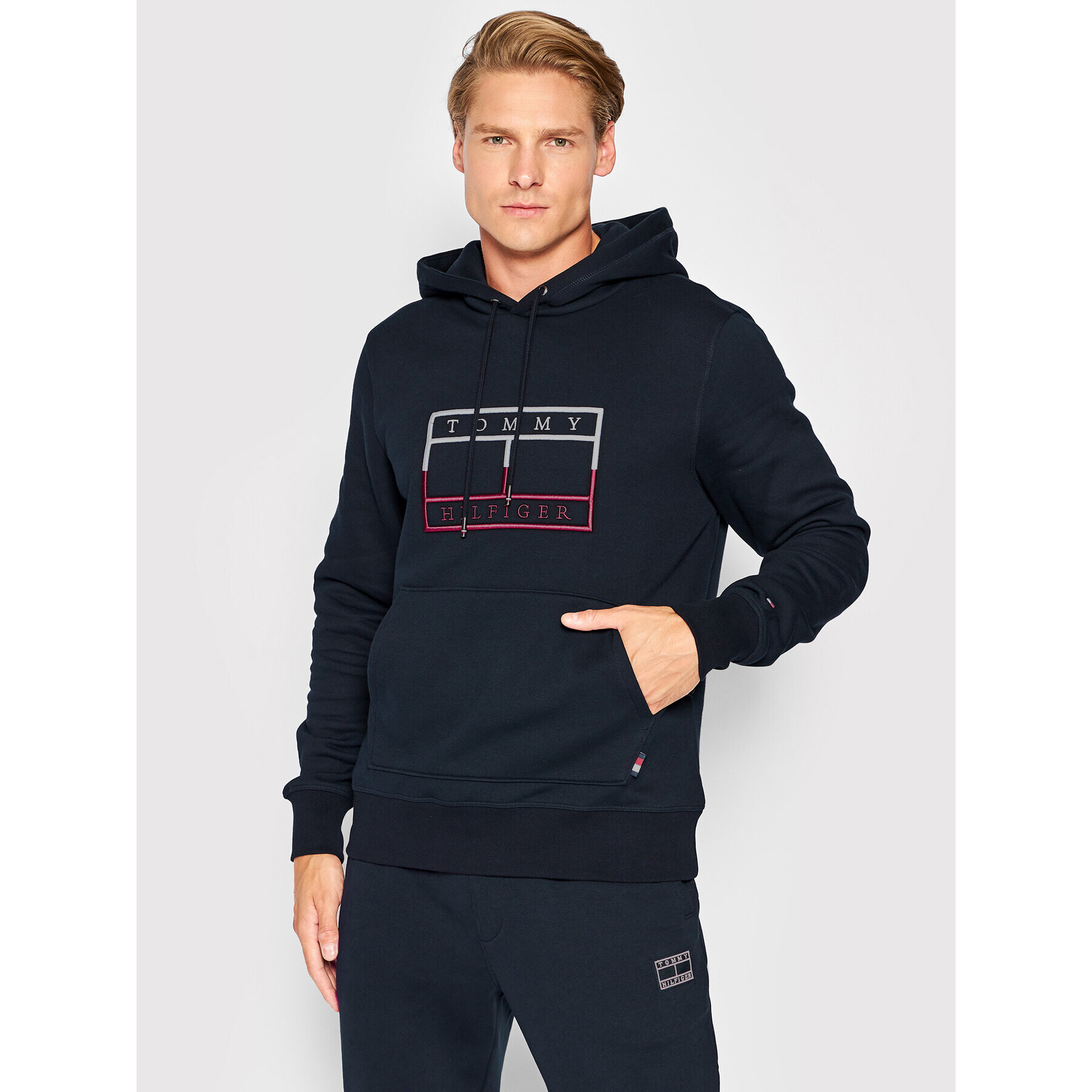 Tommy Hilfiger Mikina MW0MW25600 Tmavomodrá Regular Fit - Pepit.sk