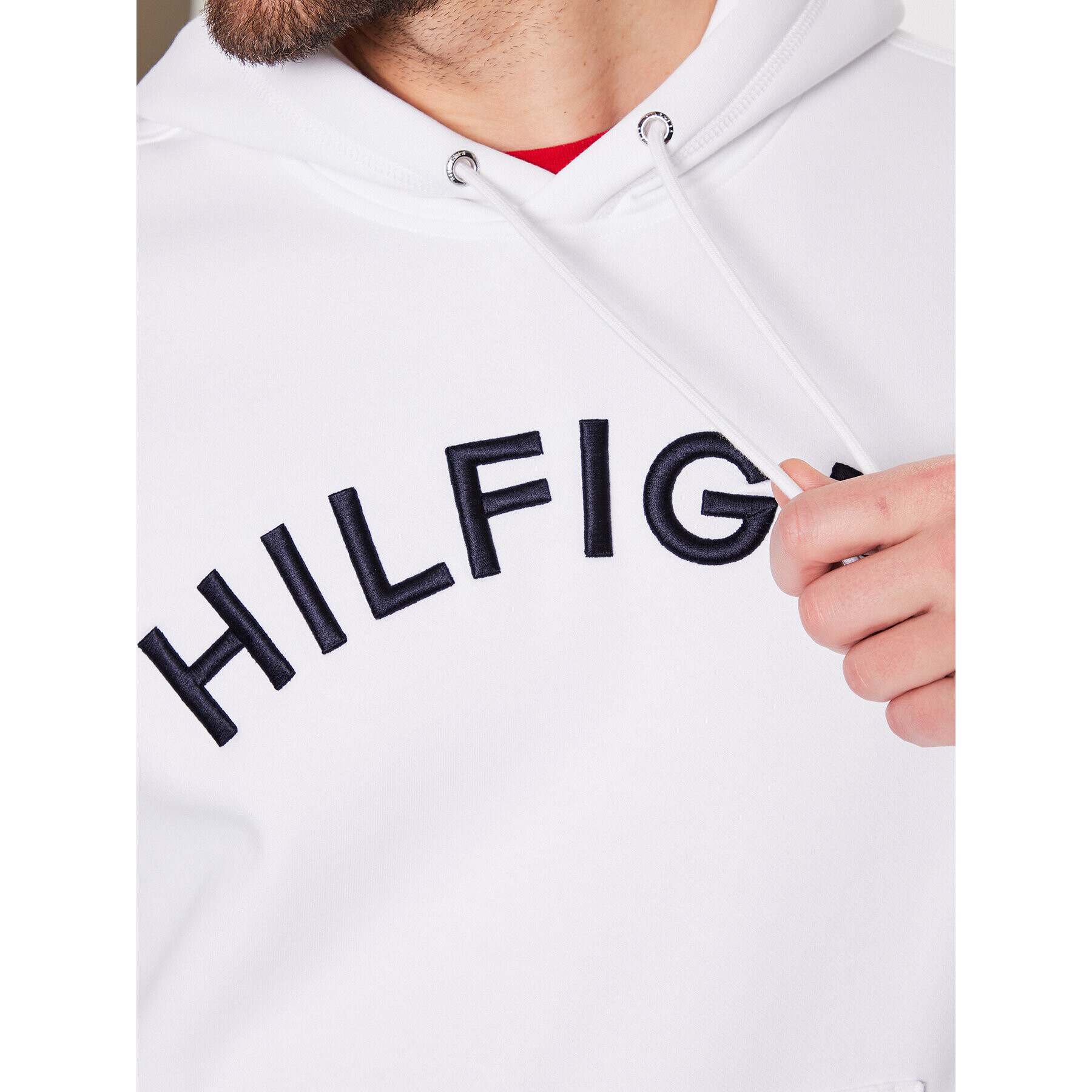 Tommy Hilfiger Mikina MW0MW31070 Biela Regular Fit - Pepit.sk