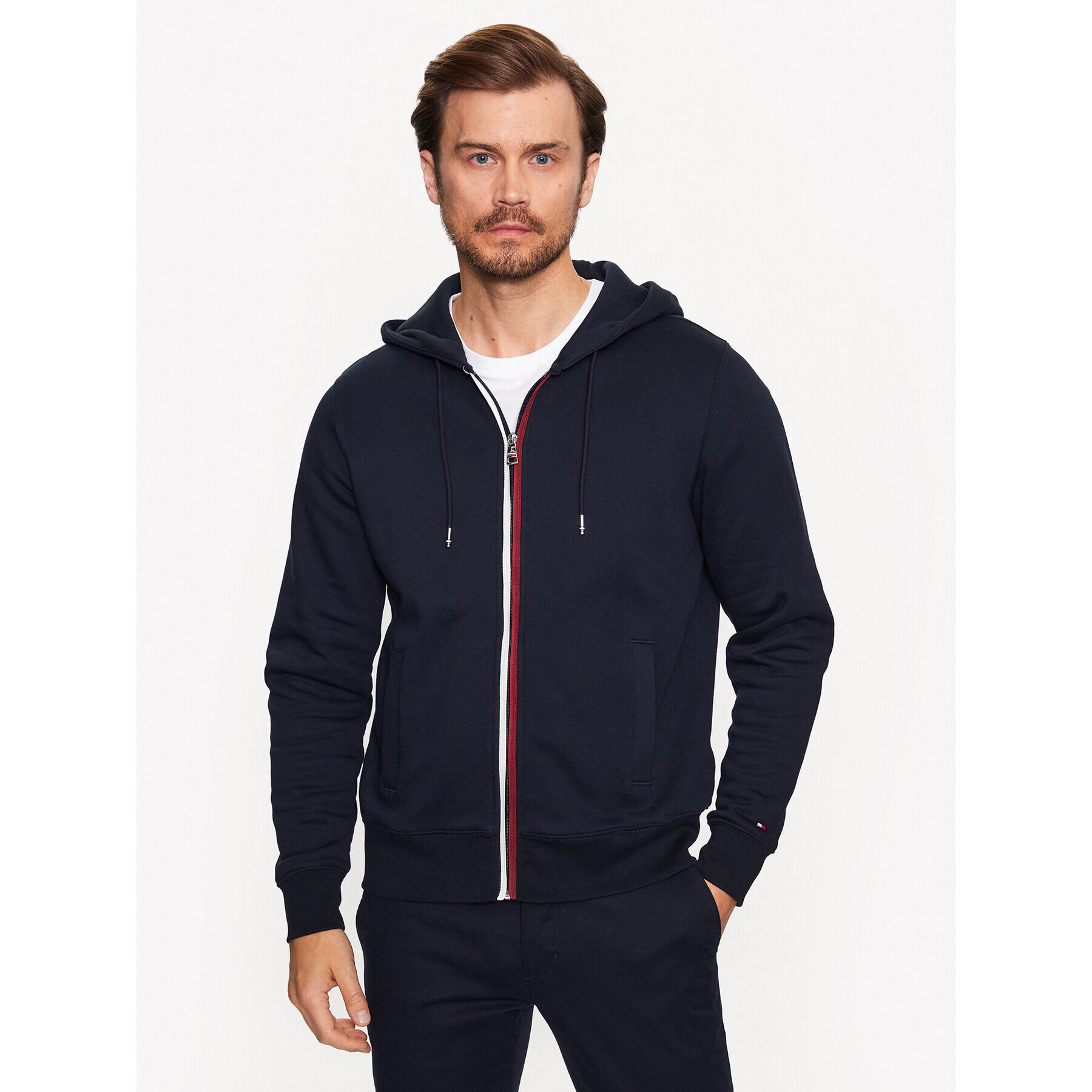 Tommy Hilfiger Mikina MW0MW31507 Tmavomodrá Regular Fit - Pepit.sk