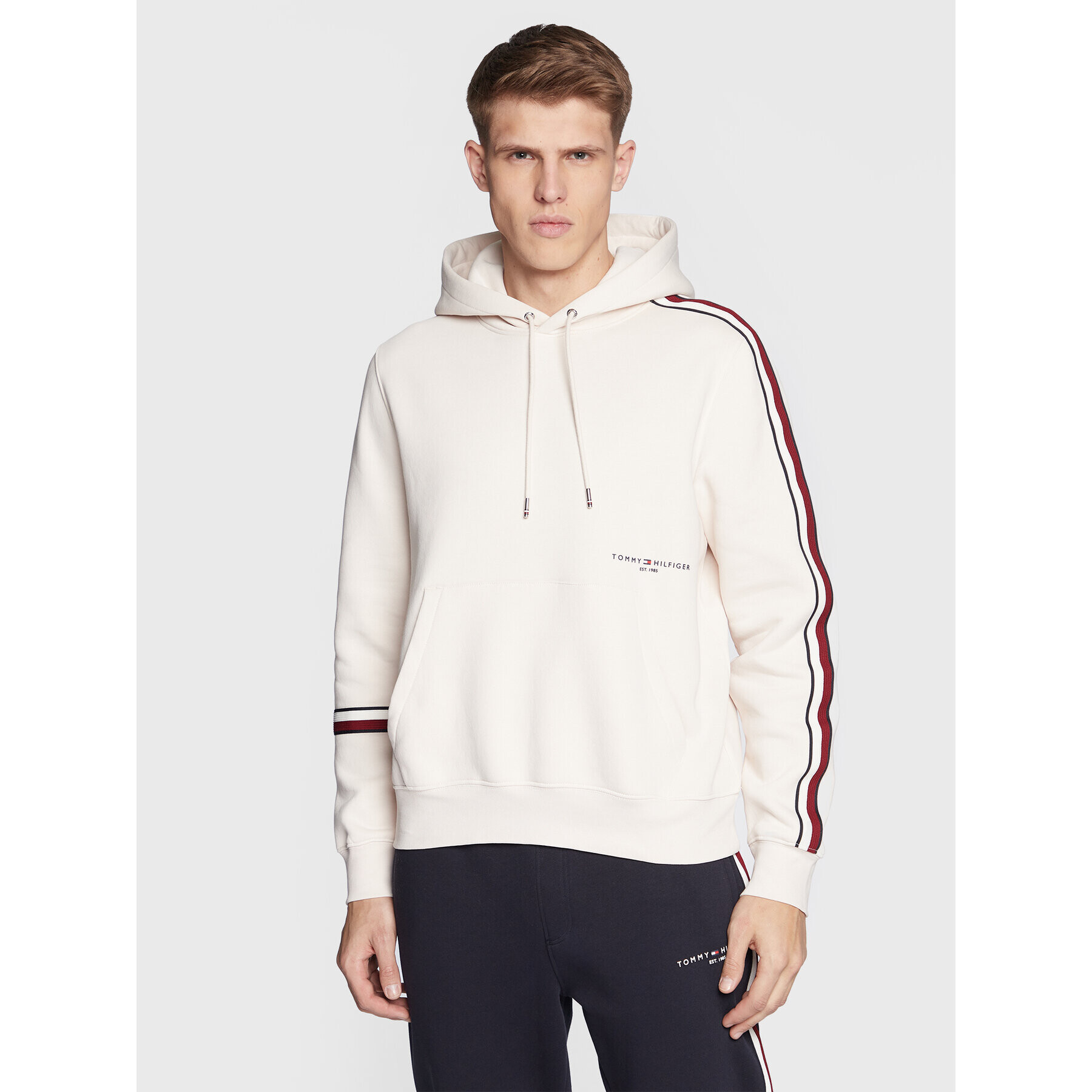 Tommy Hilfiger Mikina New Global MW0MW29339 Écru Regular Fit - Pepit.sk