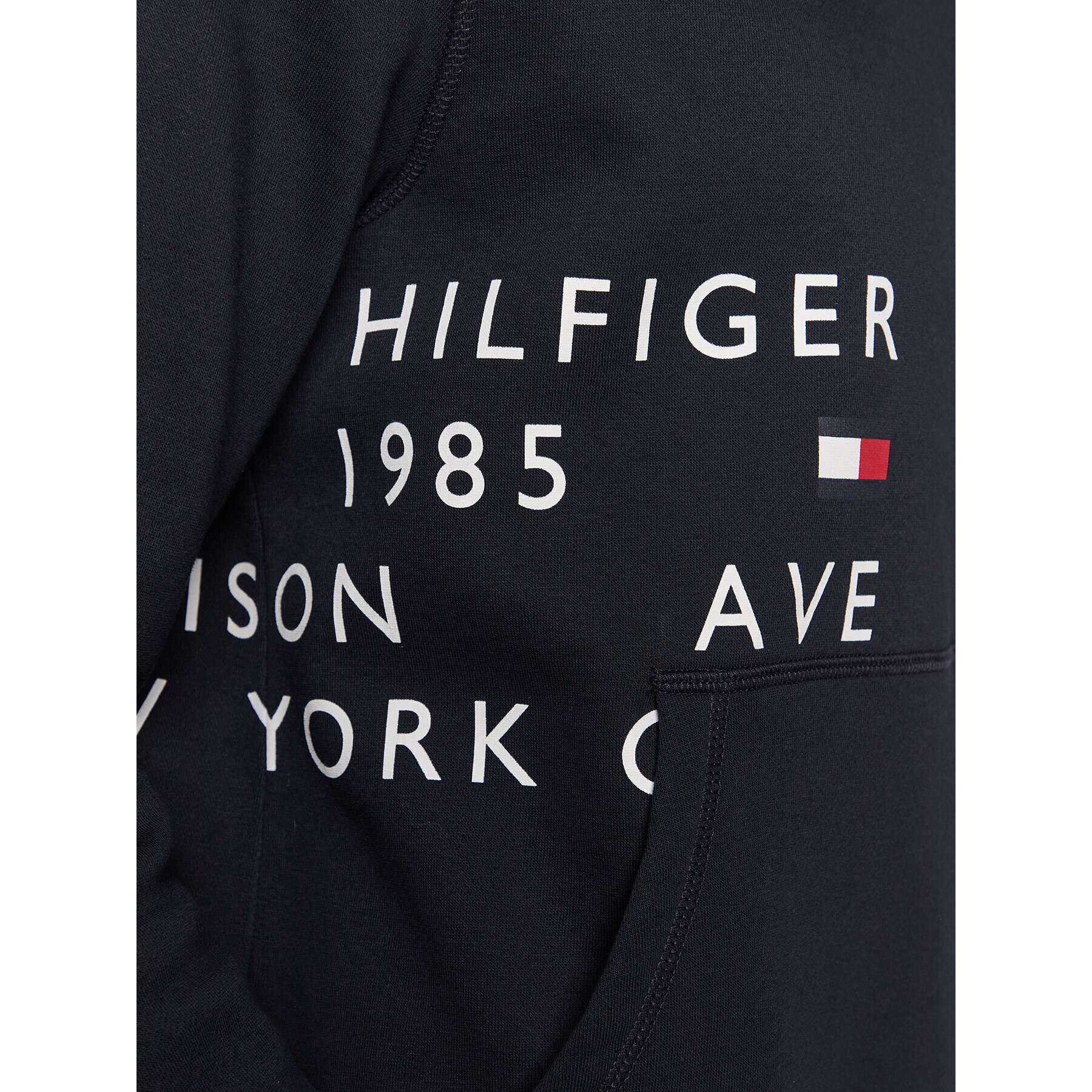 Tommy Hilfiger Mikina Off Placement Text MW0MW29303 Tmavomodrá Regular Fit - Pepit.sk