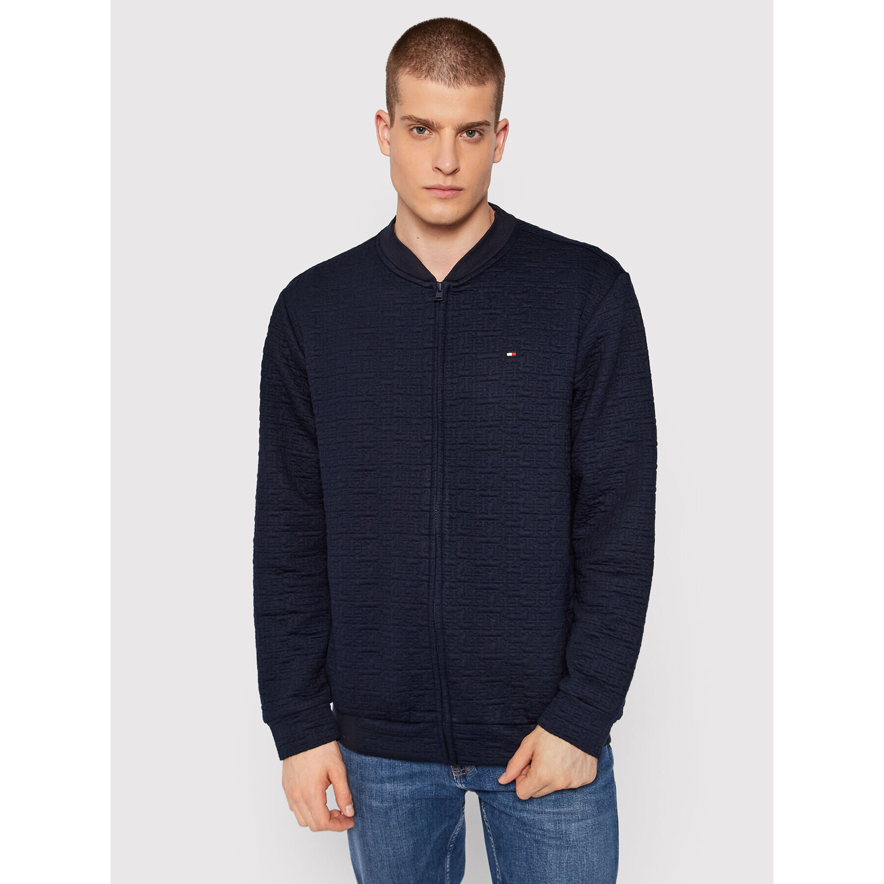 Tommy Hilfiger Mikina Quilted UM0UM02368 Tmavomodrá Regular Fit - Pepit.sk