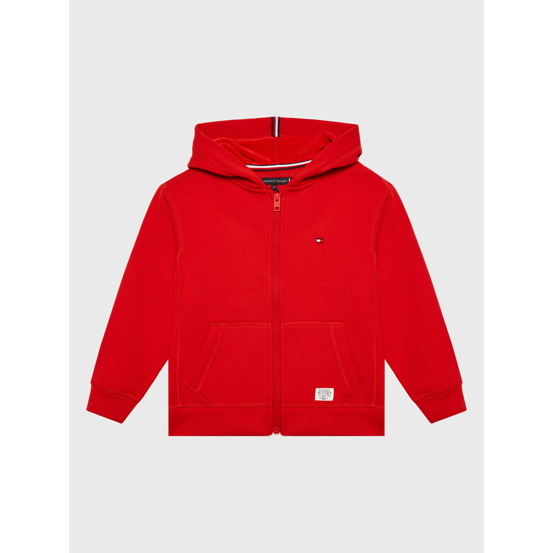 Tommy Hilfiger Mikina Soft Fleece KB0KB07775 D Červená Regular Fit - Pepit.sk