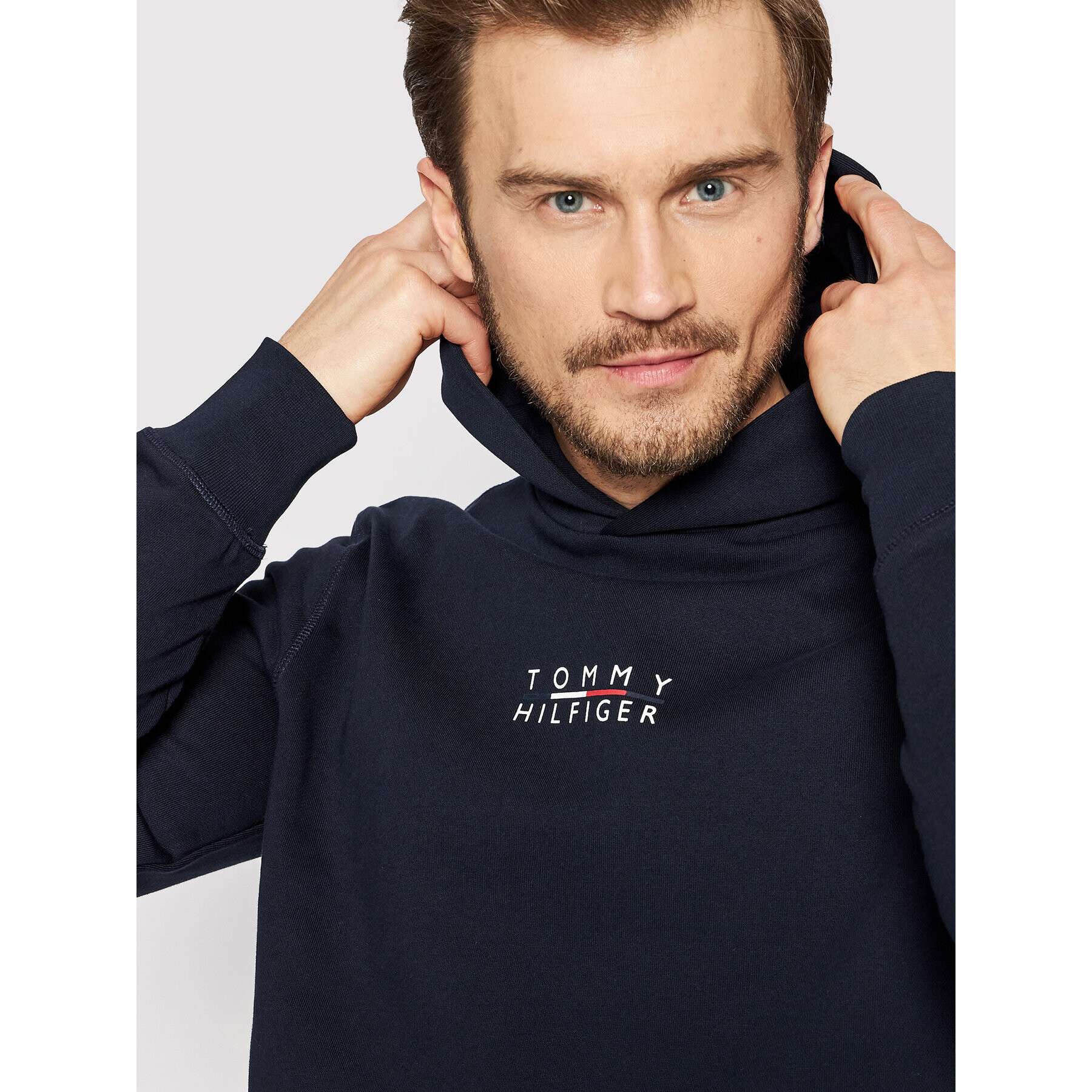 Tommy Hilfiger Mikina Square Logo MW0MW24150 Tmavomodrá Regular Fit - Pepit.sk