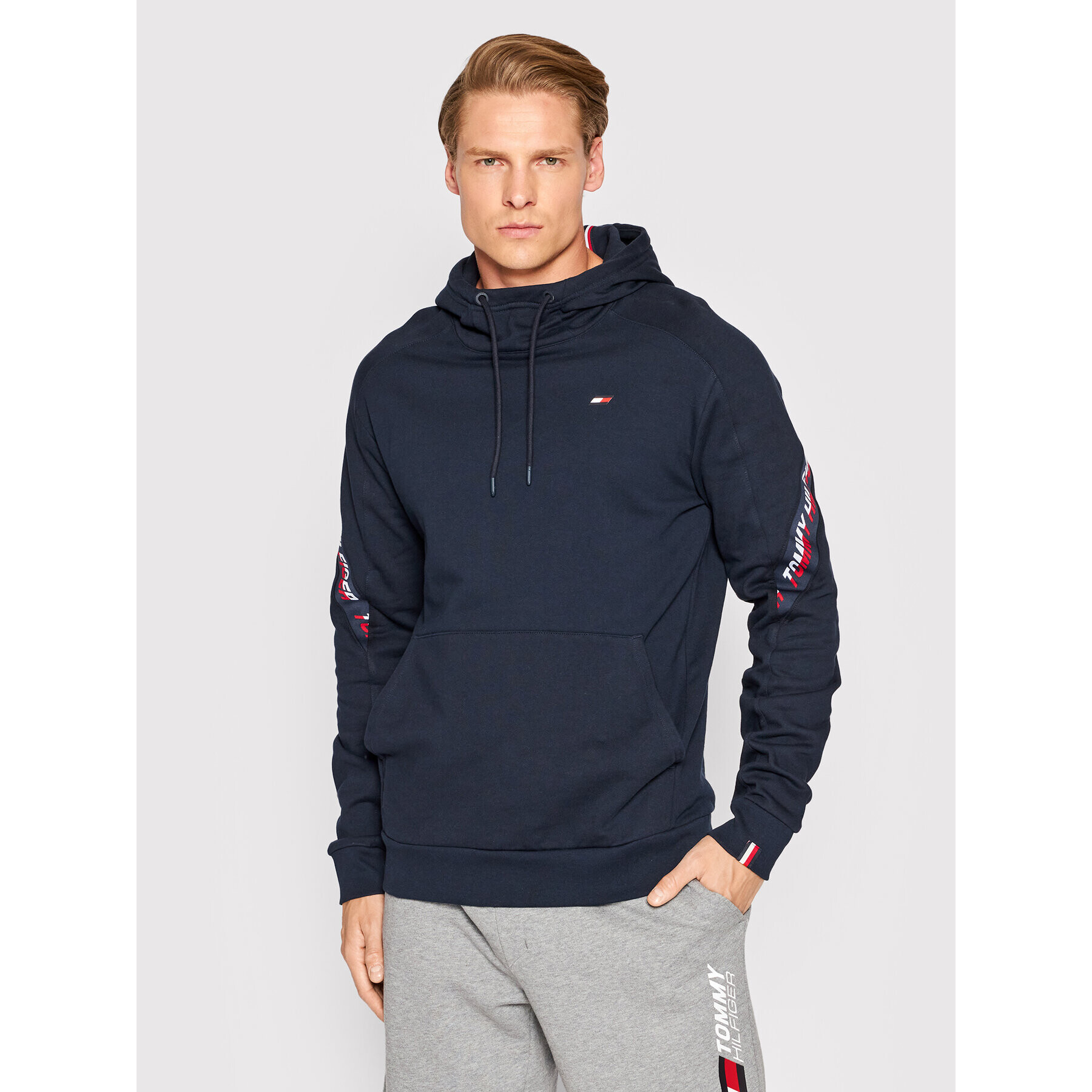 Tommy Hilfiger Mikina Tape MW0MW22706 Tmavomodrá Regular Fit - Pepit.sk