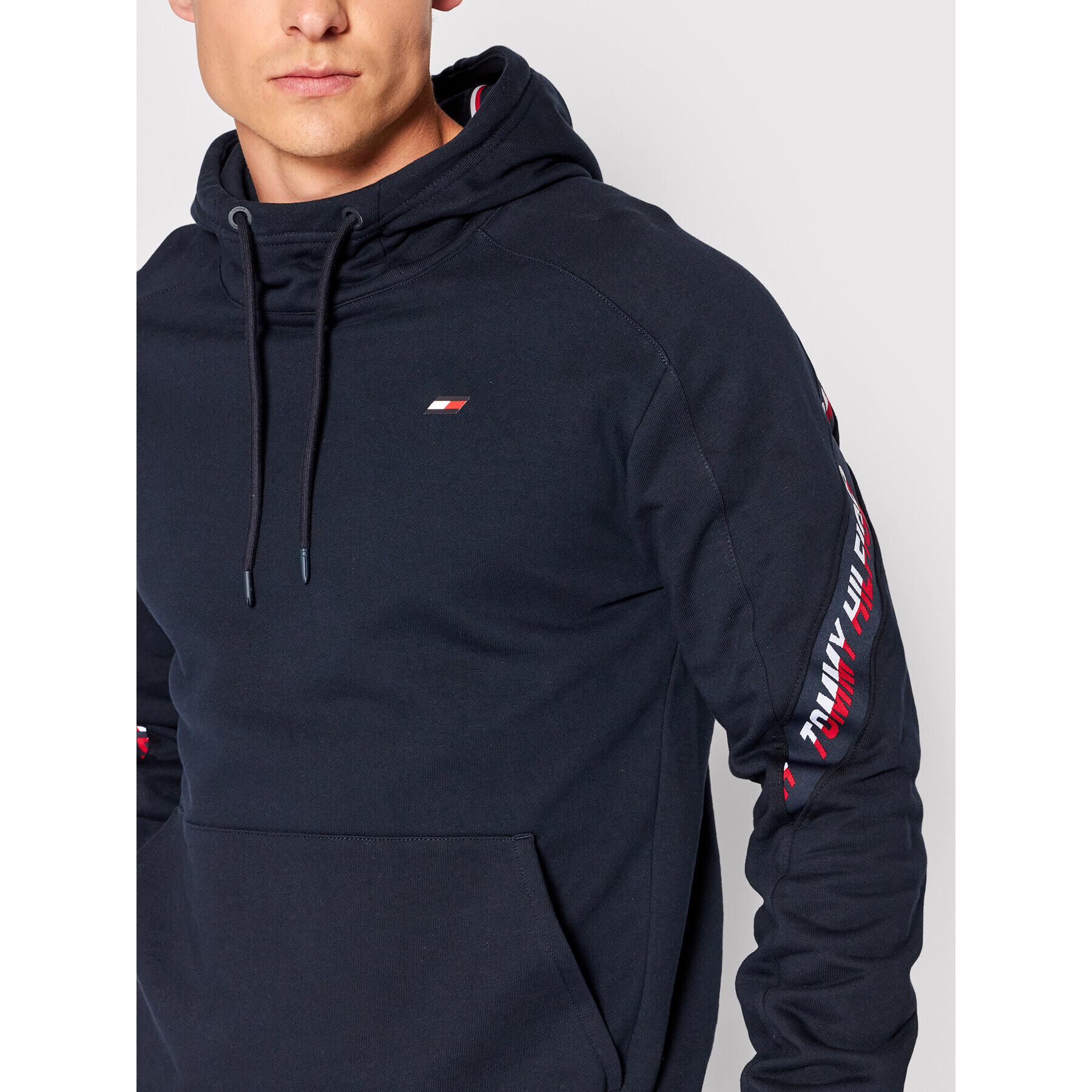 Tommy Hilfiger Mikina Tape MW0MW22706 Tmavomodrá Regular Fit - Pepit.sk