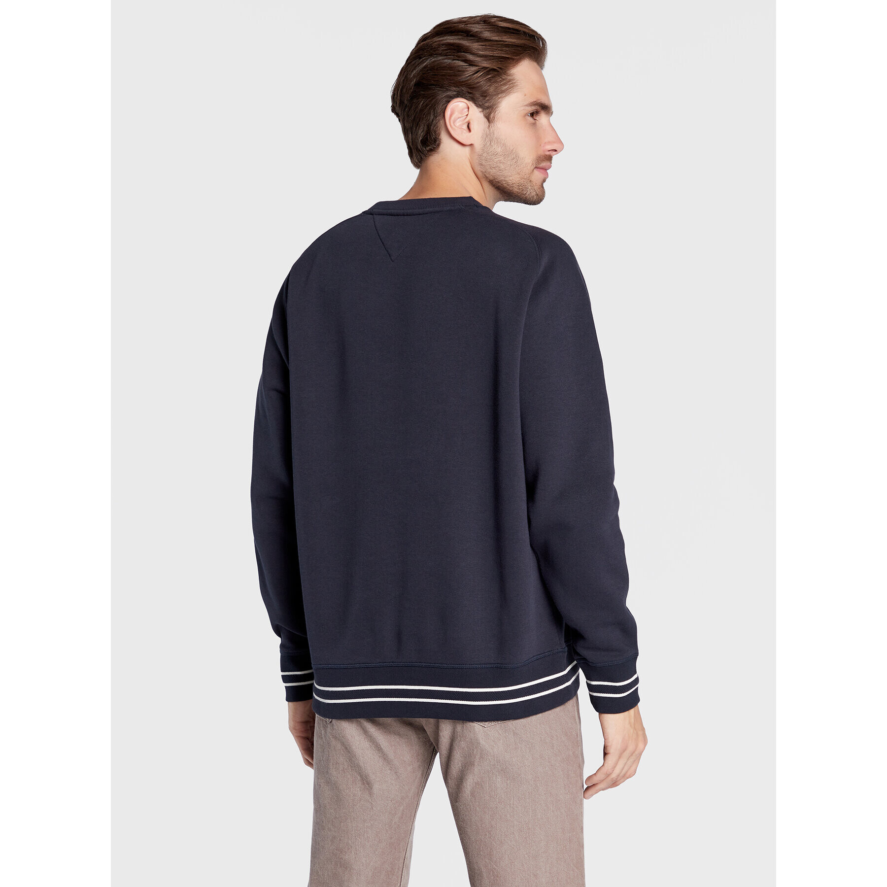 Tommy Hilfiger Mikina Tipped Mixed MW0MW27895 Tmavomodrá Relaxed Fit - Pepit.sk