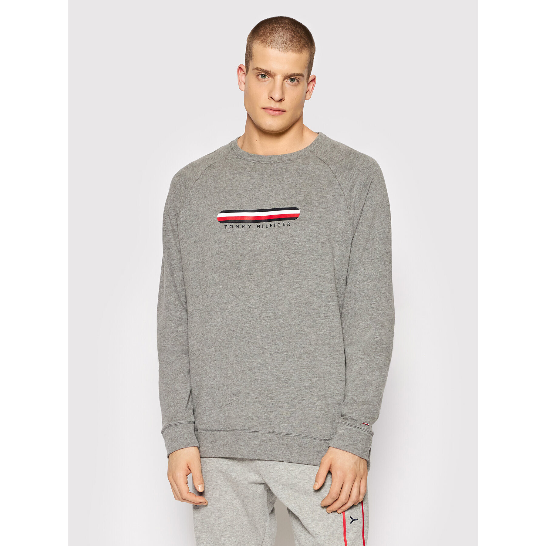 Tommy Hilfiger Mikina Track Top UM0UM02363 Sivá Regular Fit - Pepit.sk