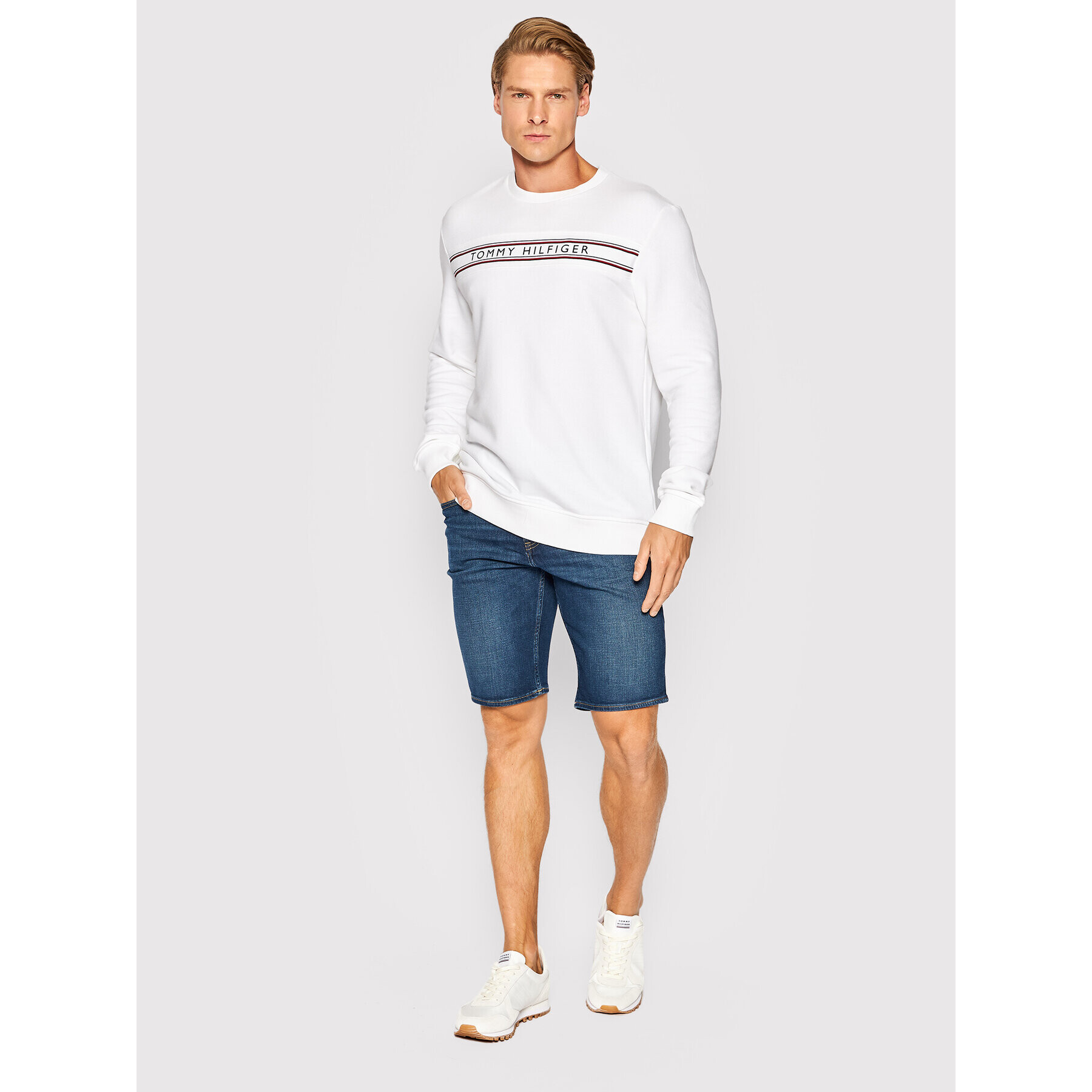 Tommy Hilfiger Mikina Track Top UM0UM02426 Biela Regular Fit - Pepit.sk