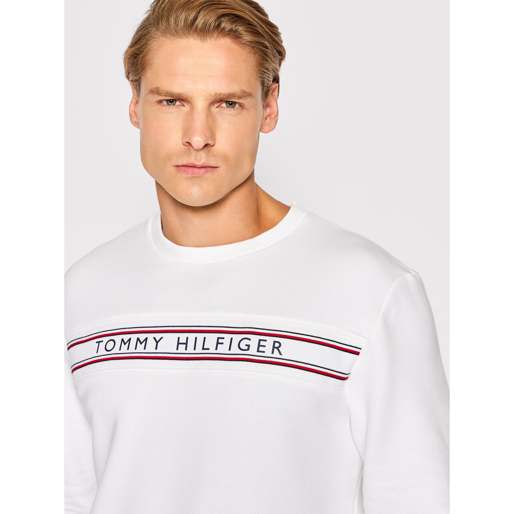 Tommy Hilfiger Mikina Track Top UM0UM02426 Biela Regular Fit - Pepit.sk