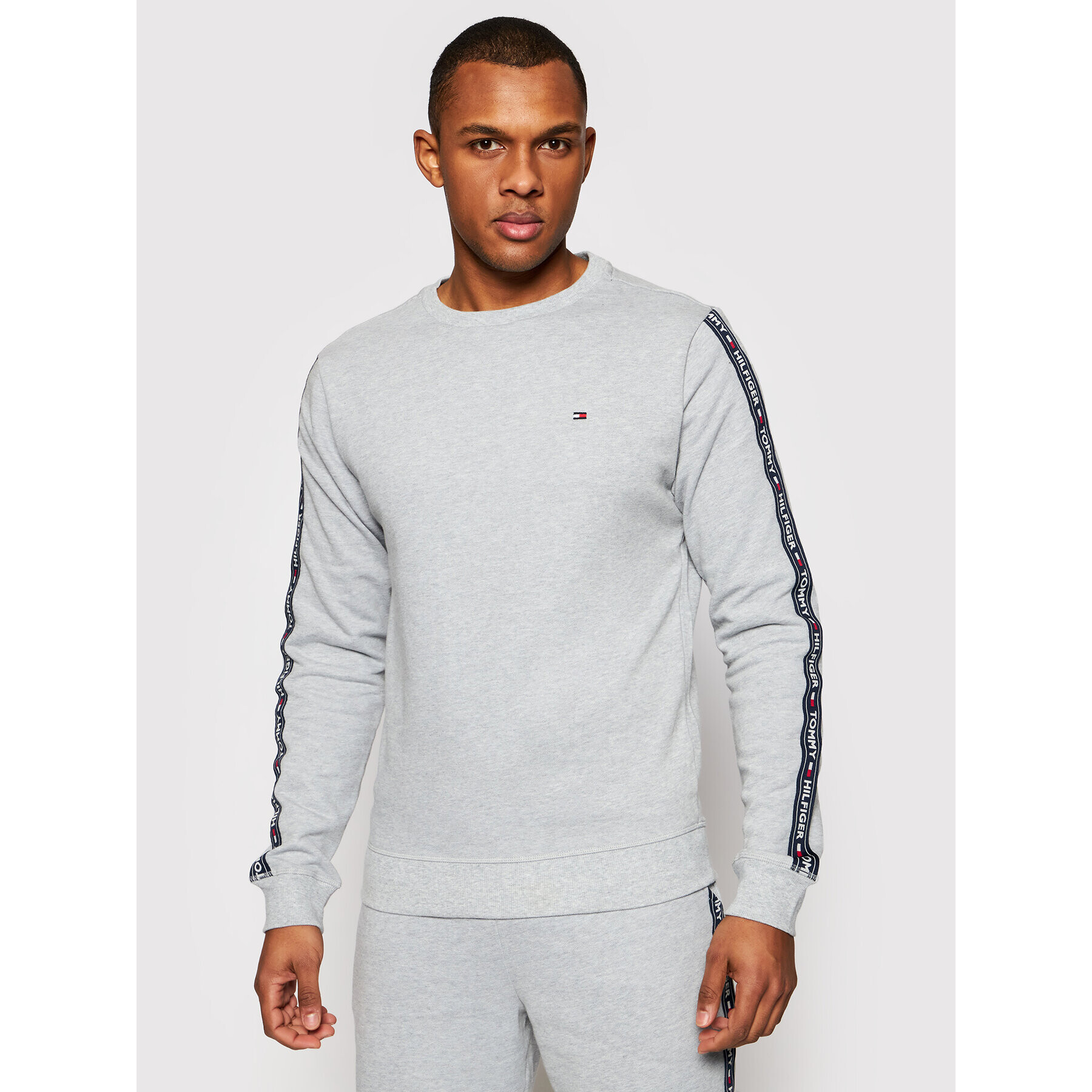 Tommy Hilfiger Mikina Track UM0UM00705 Sivá Regular Fit - Pepit.sk