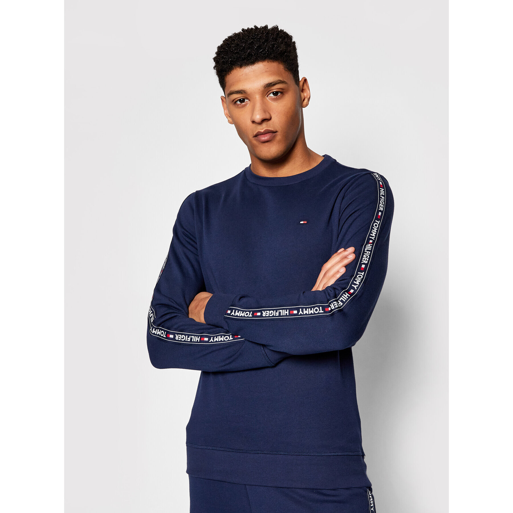 Tommy Hilfiger Mikina Track UM0UM00705 Tmavomodrá Regular Fit - Pepit.sk