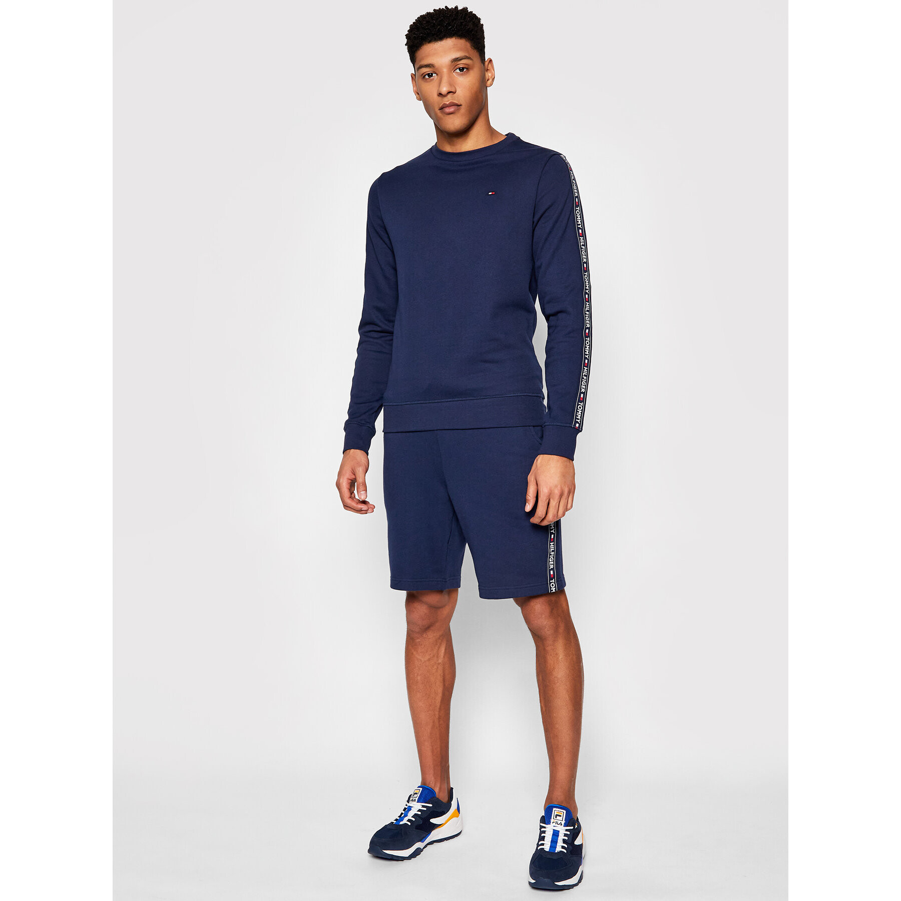 Tommy Hilfiger Mikina Track UM0UM00705 Tmavomodrá Regular Fit - Pepit.sk