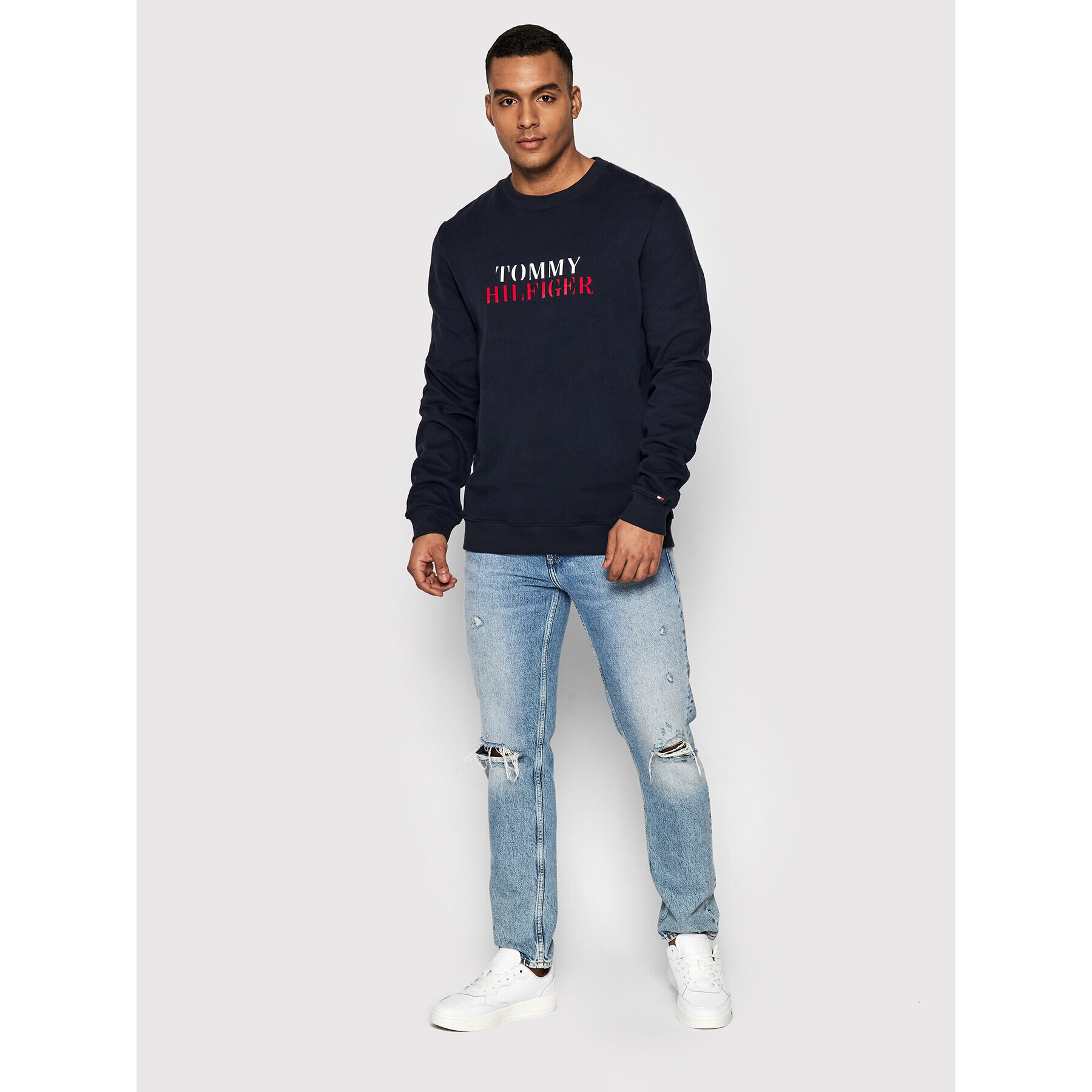 Tommy Hilfiger Mikina Track UM0UM02366 Tmavomodrá Regular Fit - Pepit.sk