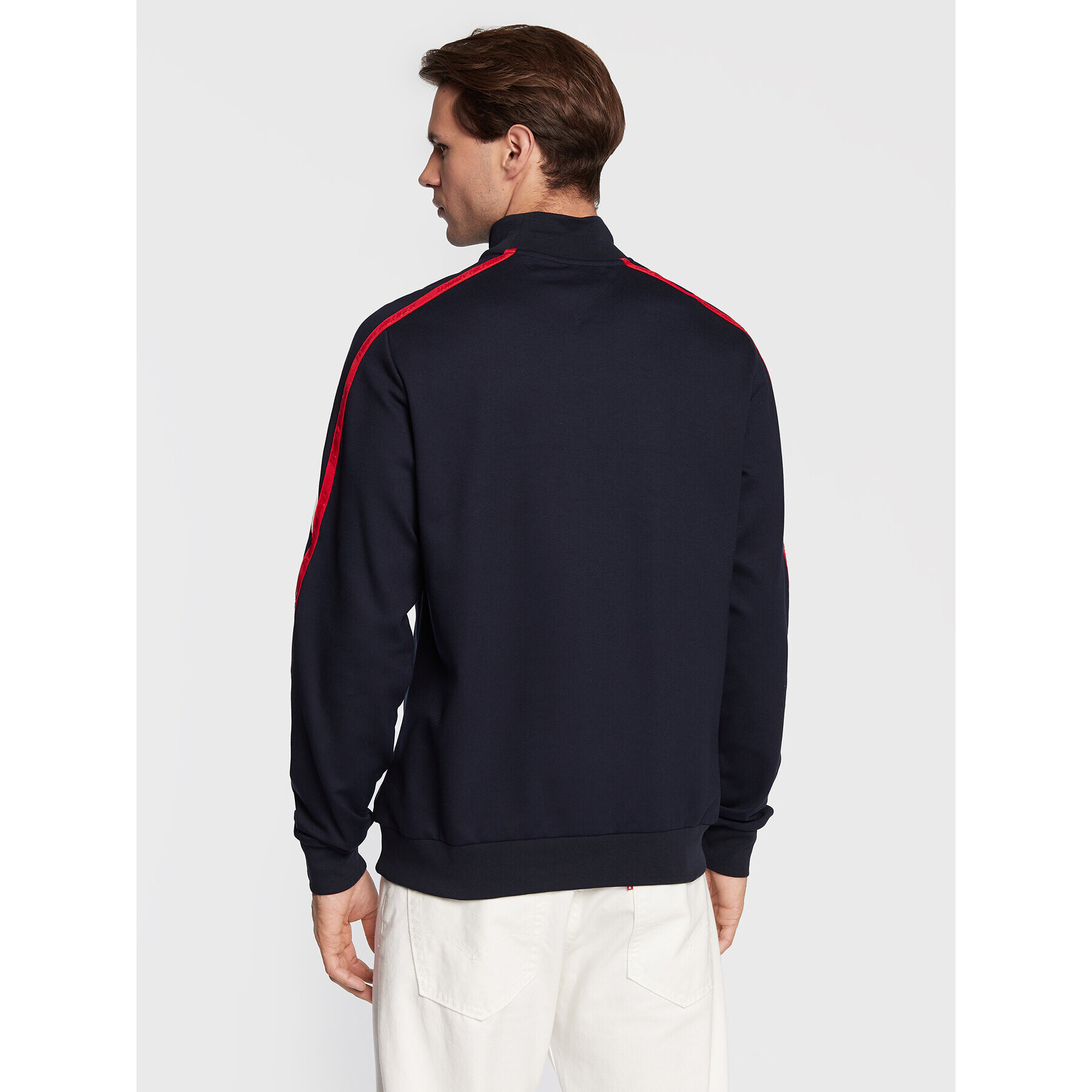 Tommy Hilfiger Mikina Trim Mock Neck MW0MW27554 Tmavomodrá Regular Fit - Pepit.sk