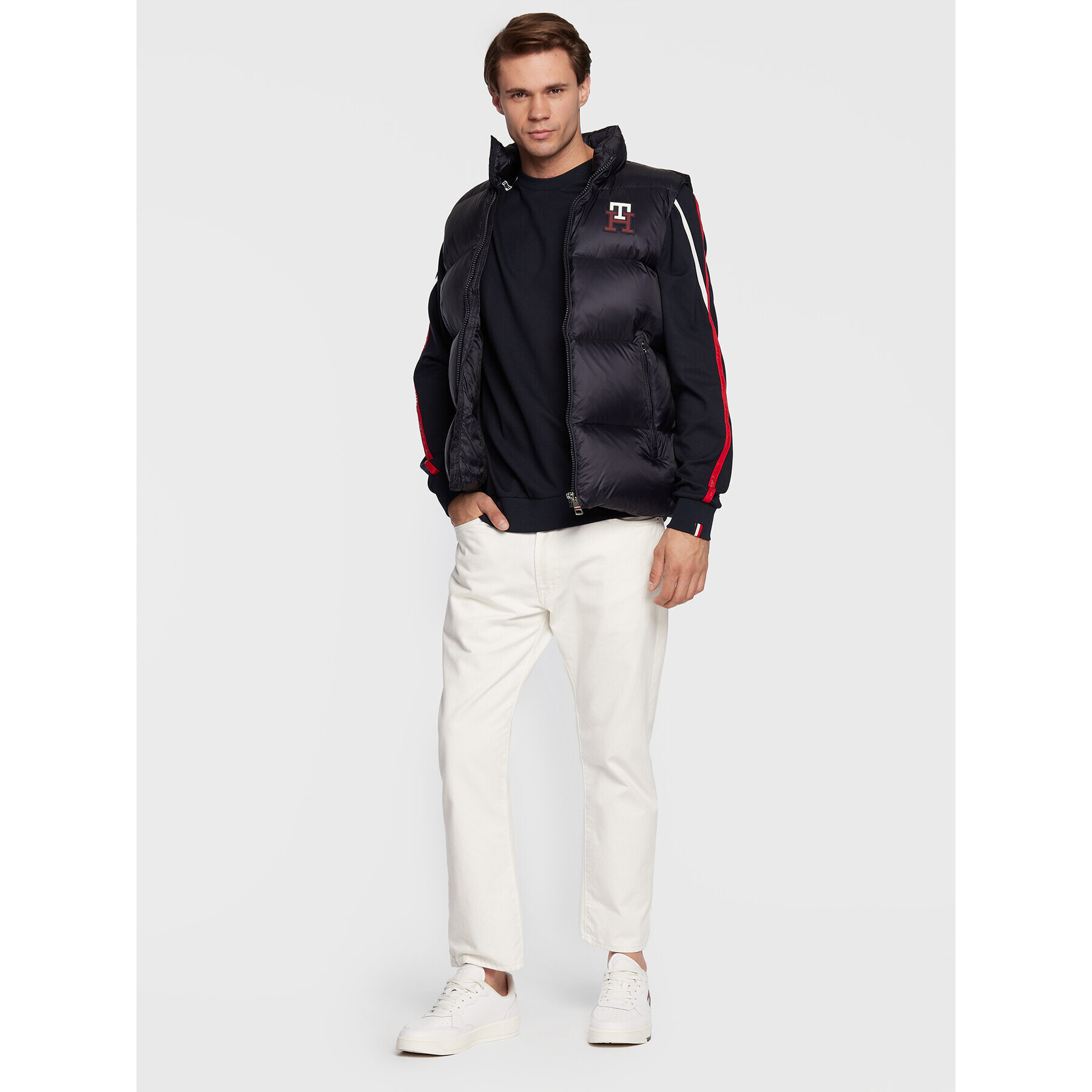 Tommy Hilfiger Mikina Trim MW0MW27552 Tmavomodrá Relaxed Fit - Pepit.sk