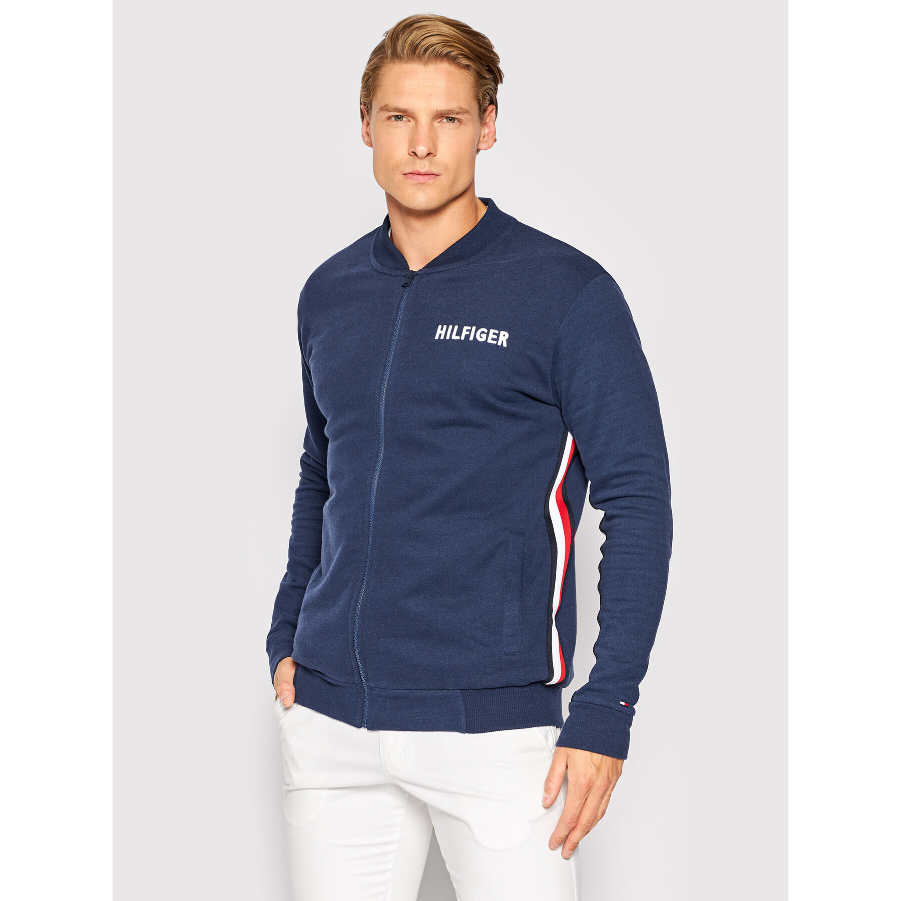 Tommy Hilfiger Mikina UM0UM02443 Tmavomodrá Regular Fit - Pepit.sk