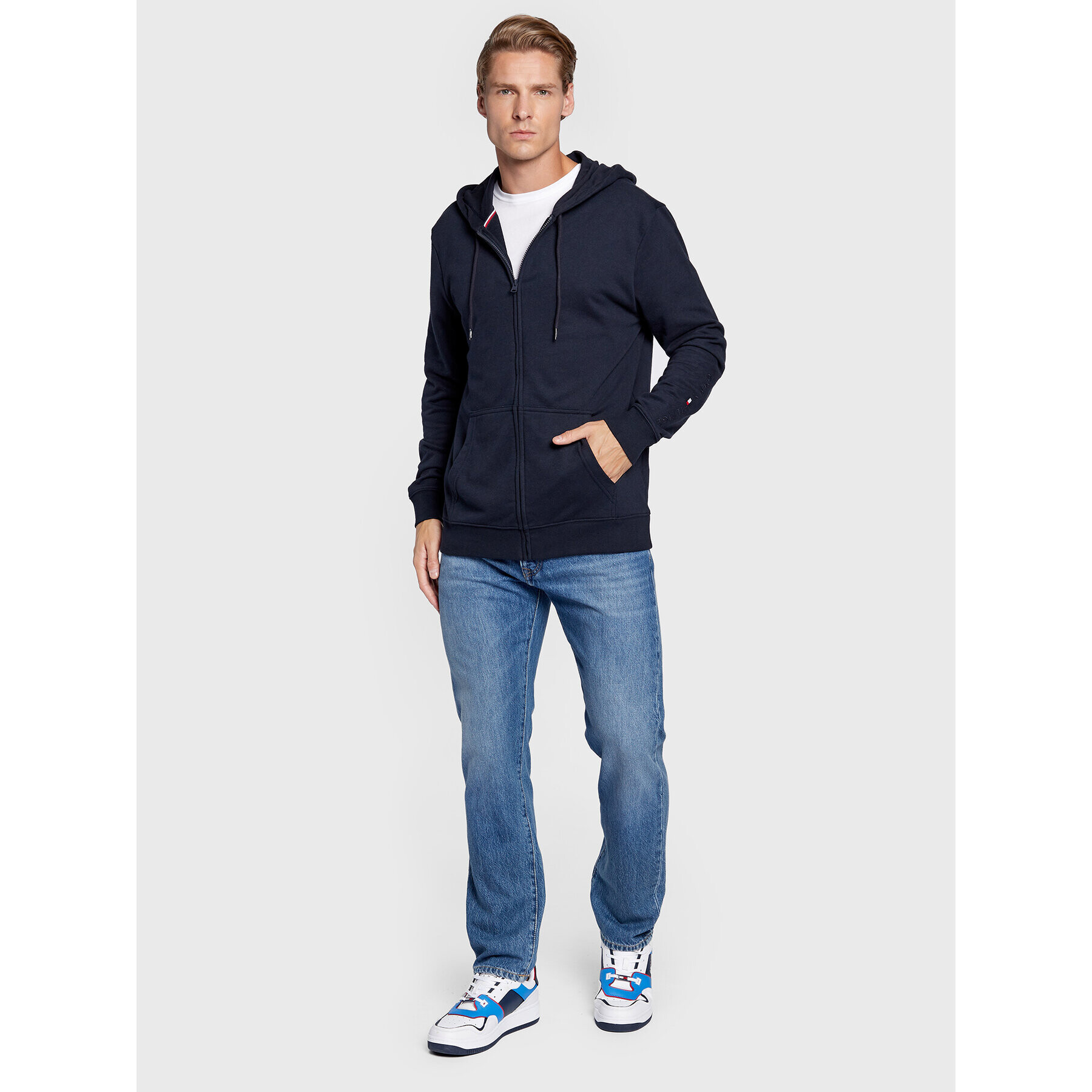 Tommy Hilfiger Mikina UM0UM02625 Tmavomodrá Relaxed Fit - Pepit.sk