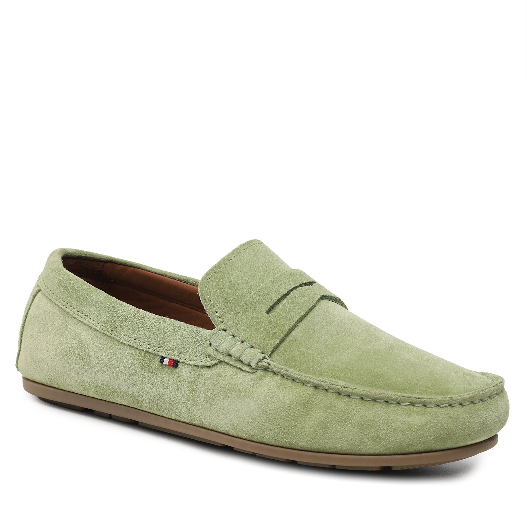 Tommy Hilfiger Mokasíny Causal Hilfiger Suede Driver FM0FM04271 Zelená - Pepit.sk