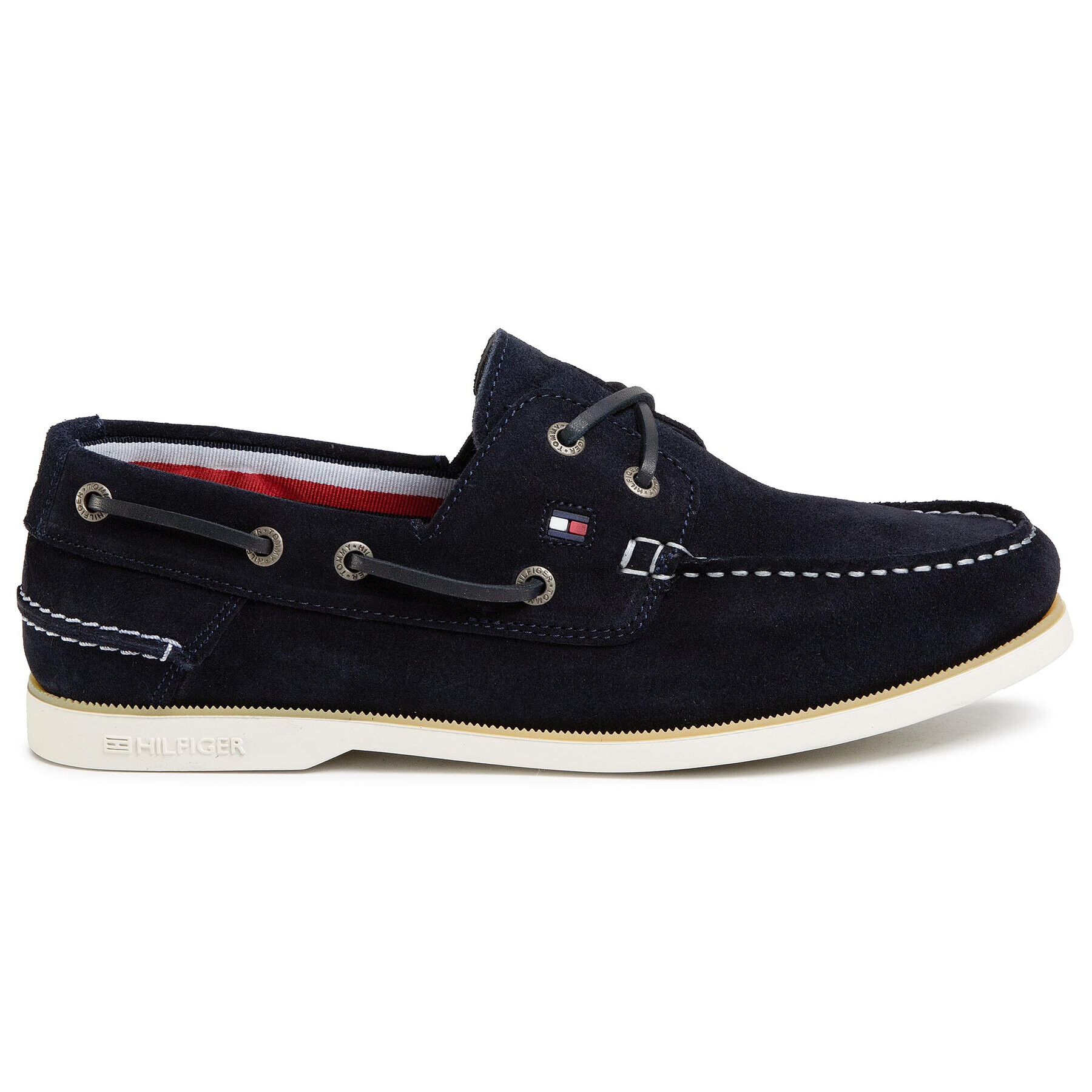 Tommy Hilfiger Mokasíny Classic Suede Boatshoe FM0FM02736 Tmavomodrá - Pepit.sk