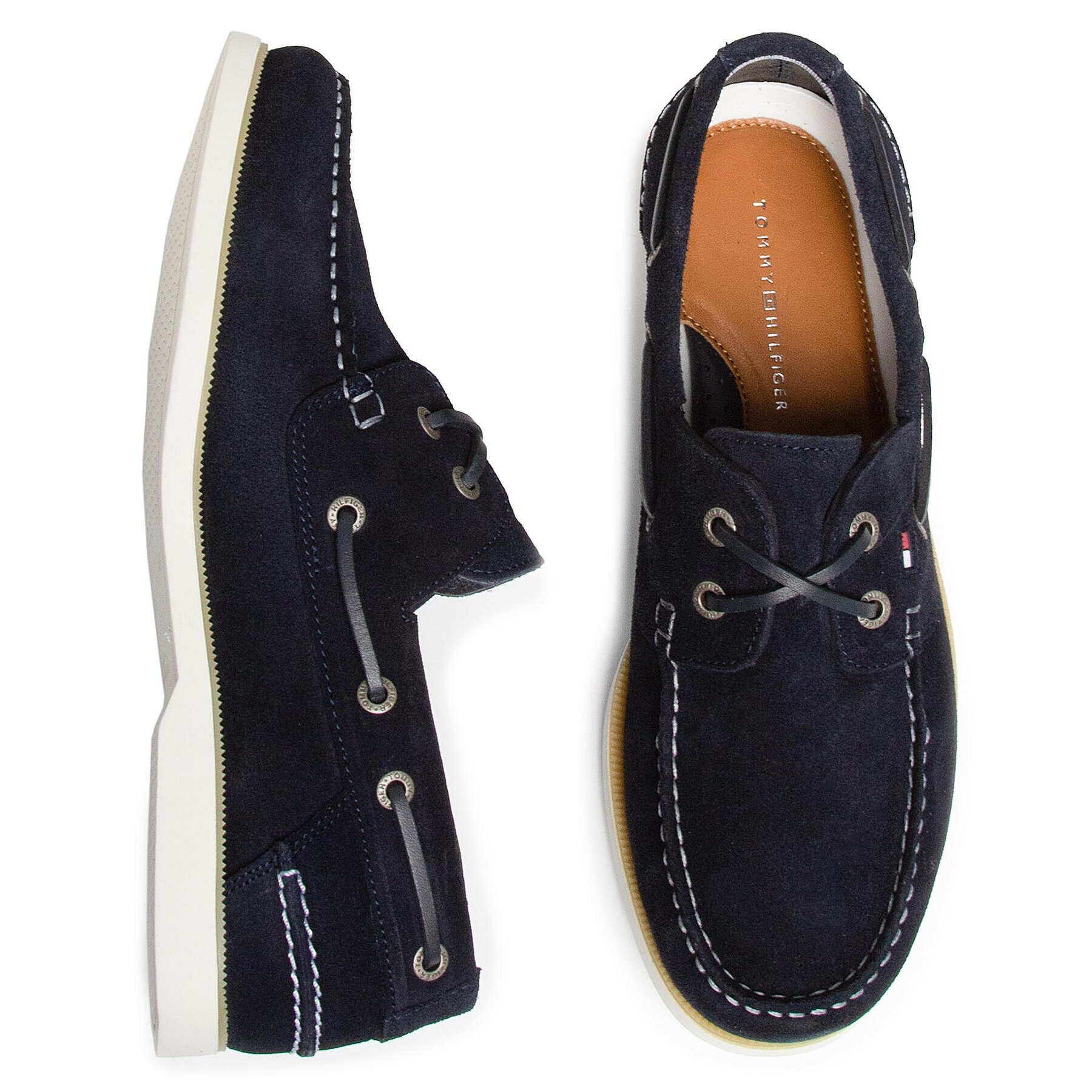 Tommy Hilfiger Mokasíny Classic Suede Boatshoe FM0FM02736 Tmavomodrá - Pepit.sk