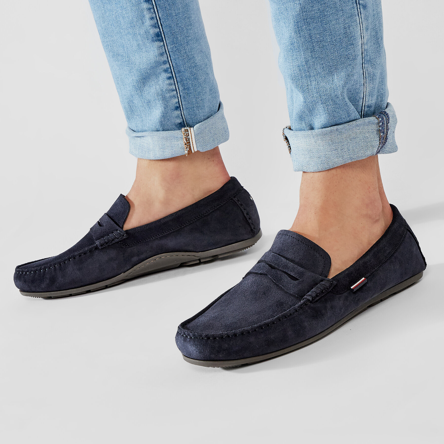 Tommy Hilfiger Mokasíny Classic Suede Penny Loafer FM0FM02725 Tmavomodrá - Pepit.sk