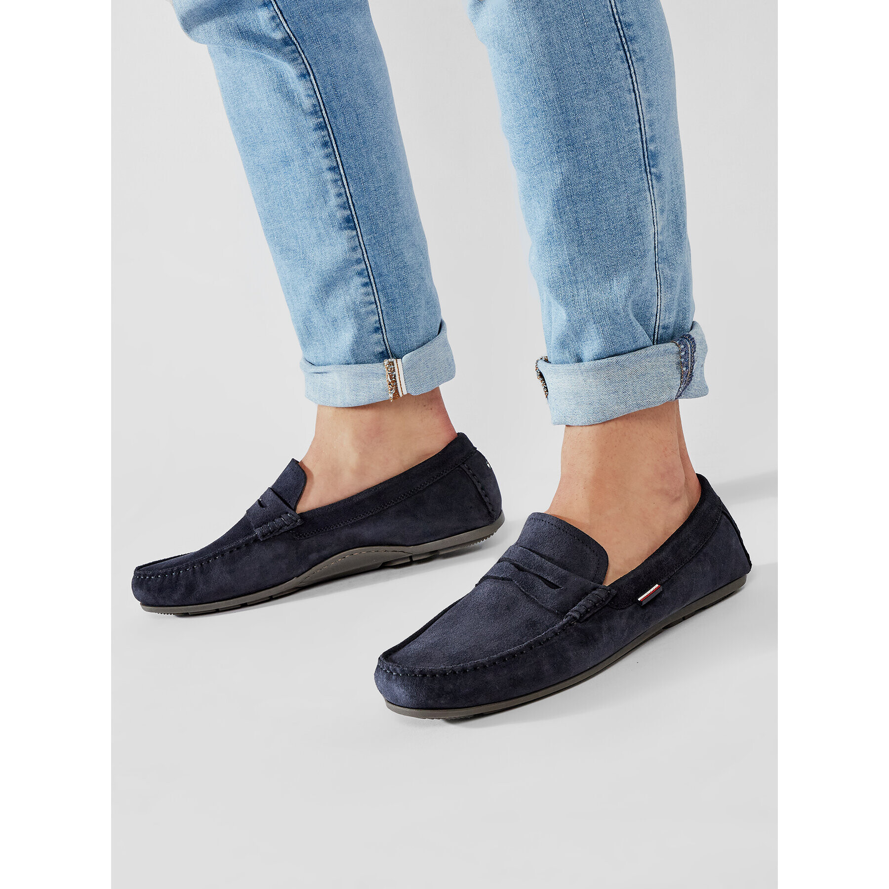 Tommy Hilfiger Mokasíny Classic Suede Penny Loafer FM0FM02725 Tmavomodrá - Pepit.sk