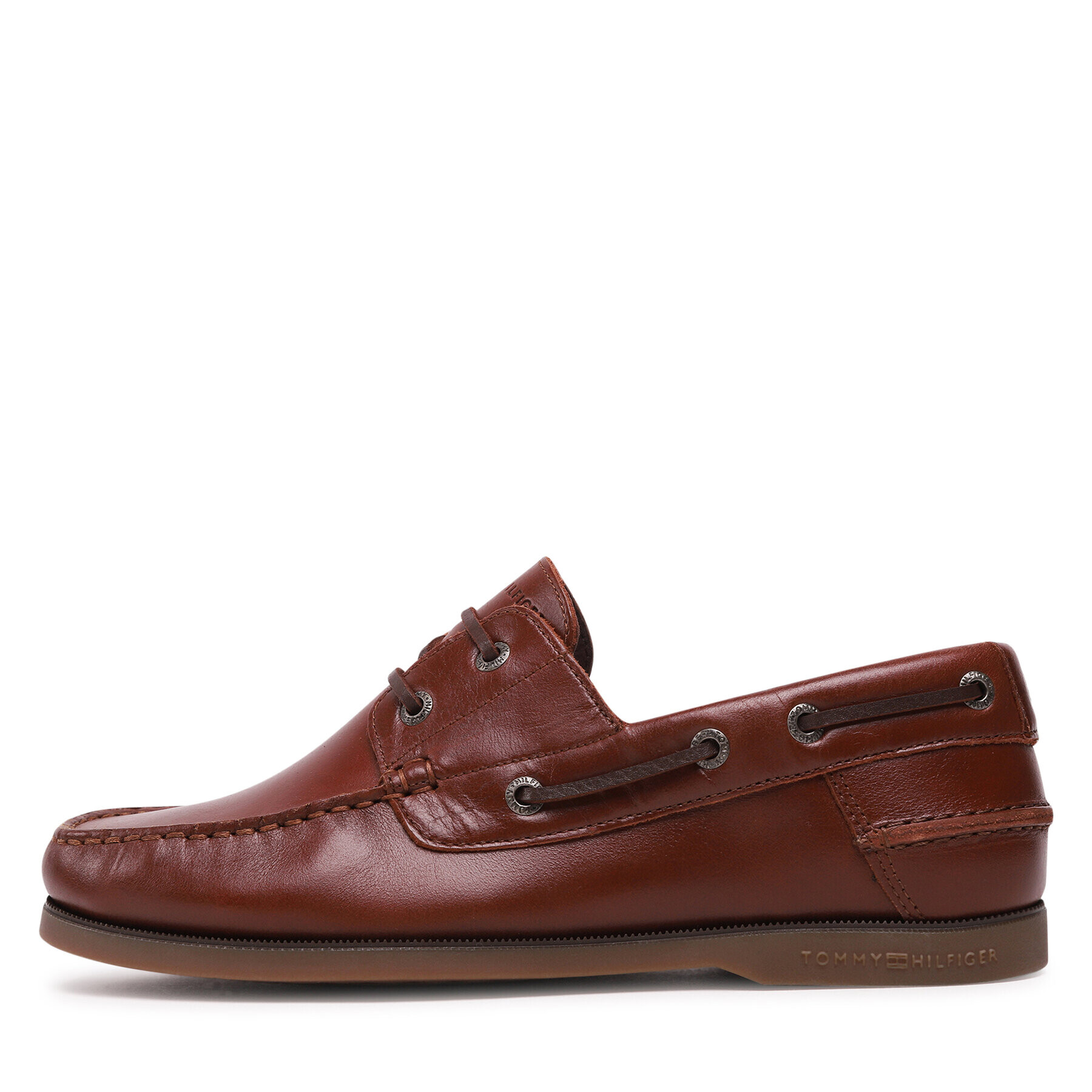 Tommy Hilfiger Mokasíny Th Boat Shoe Core Leather FM0FM04506 Hnedá - Pepit.sk