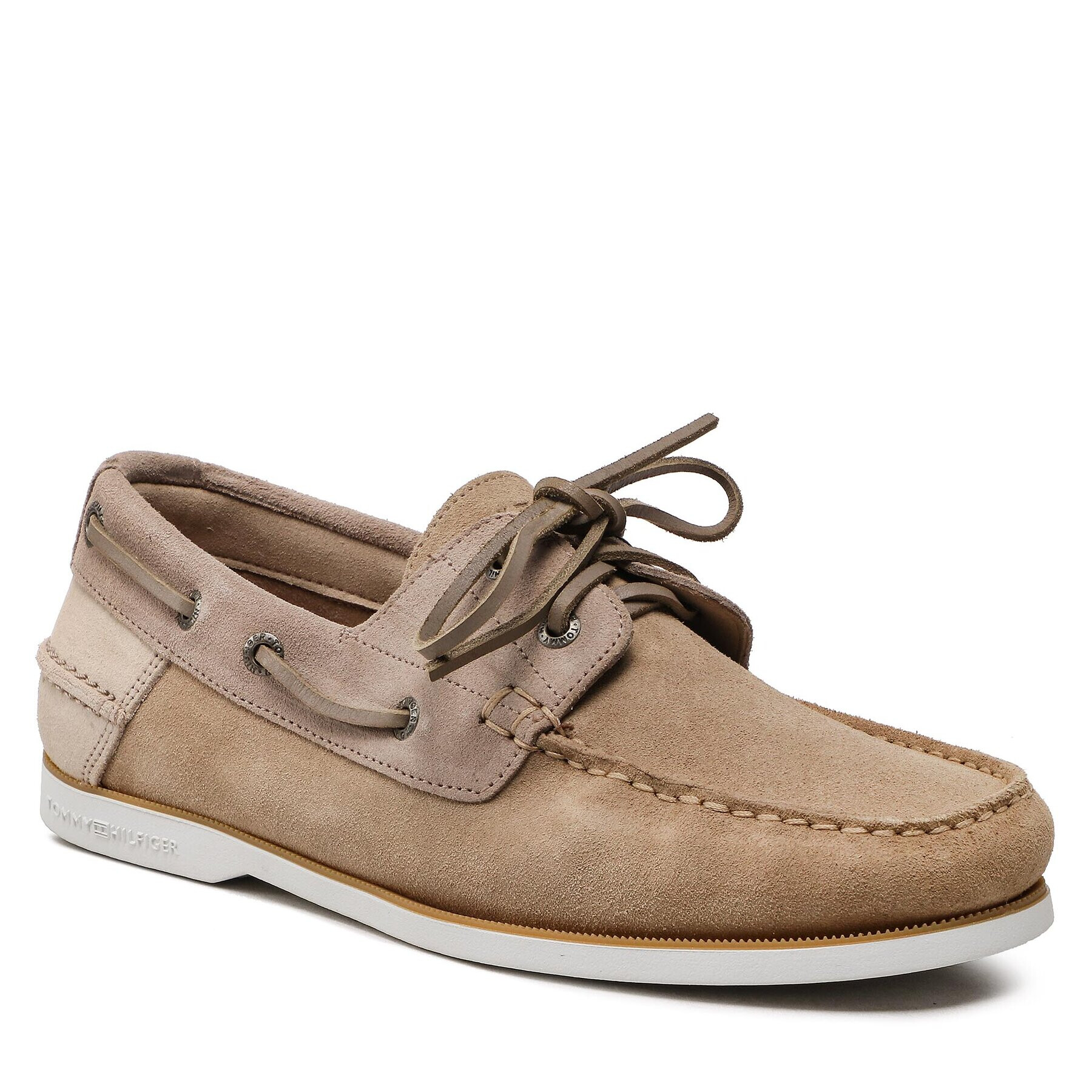 Tommy Hilfiger Mokasíny Th Boat Shoe Core Suede FM0FM04505 Béžová - Pepit.sk