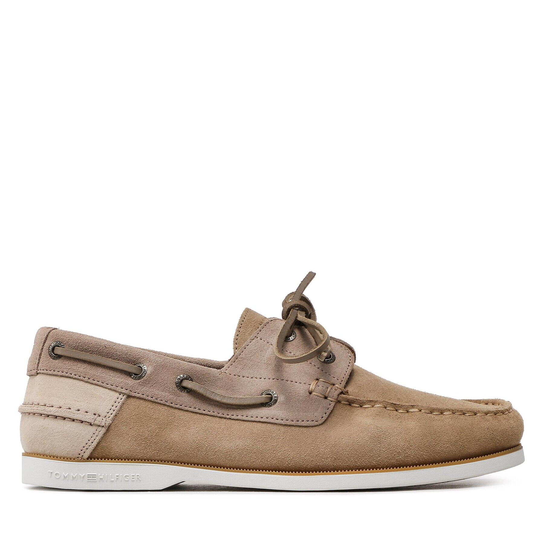 Tommy Hilfiger Mokasíny Th Boat Shoe Core Suede FM0FM04505 Béžová - Pepit.sk