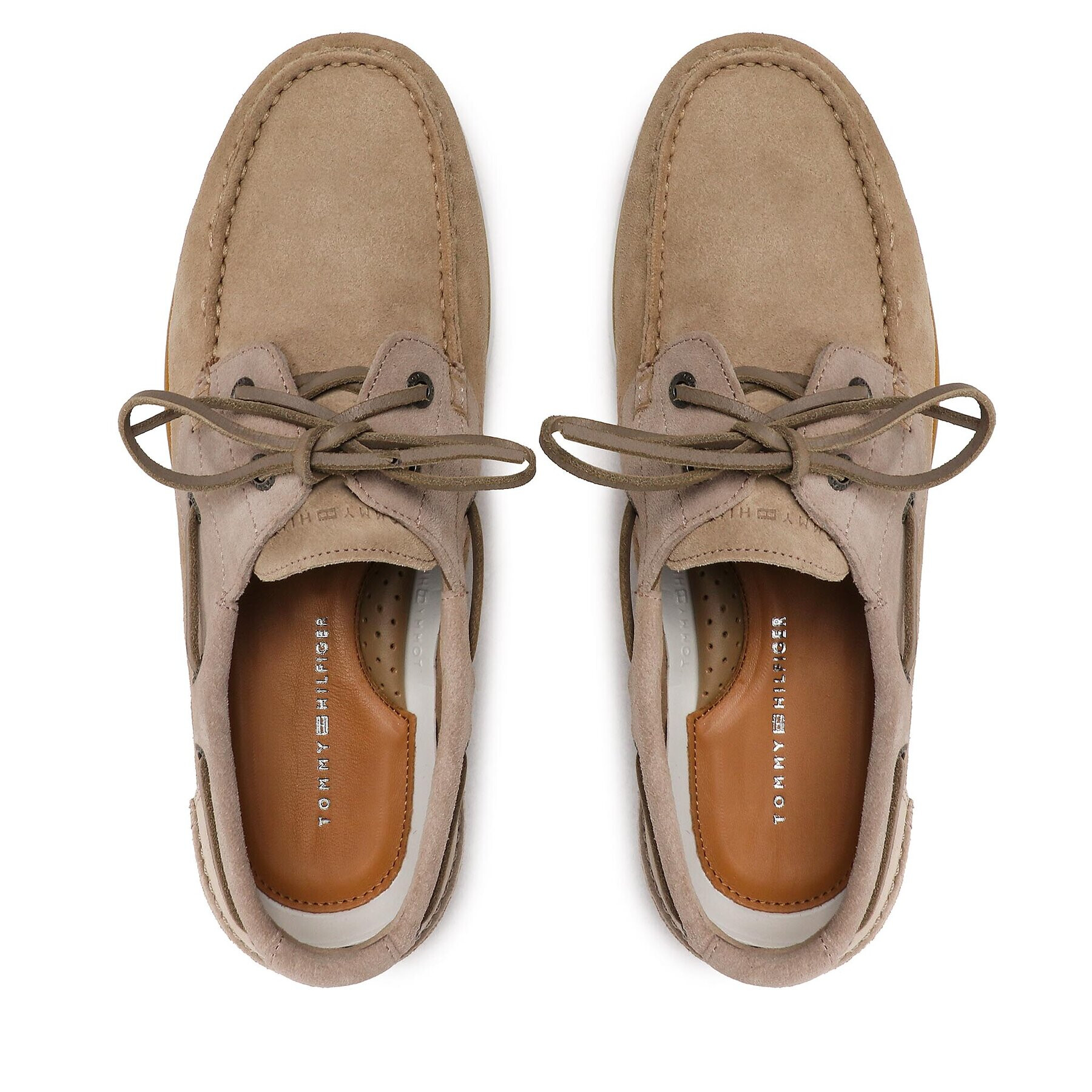 Tommy Hilfiger Mokasíny Th Boat Shoe Core Suede FM0FM04505 Béžová - Pepit.sk