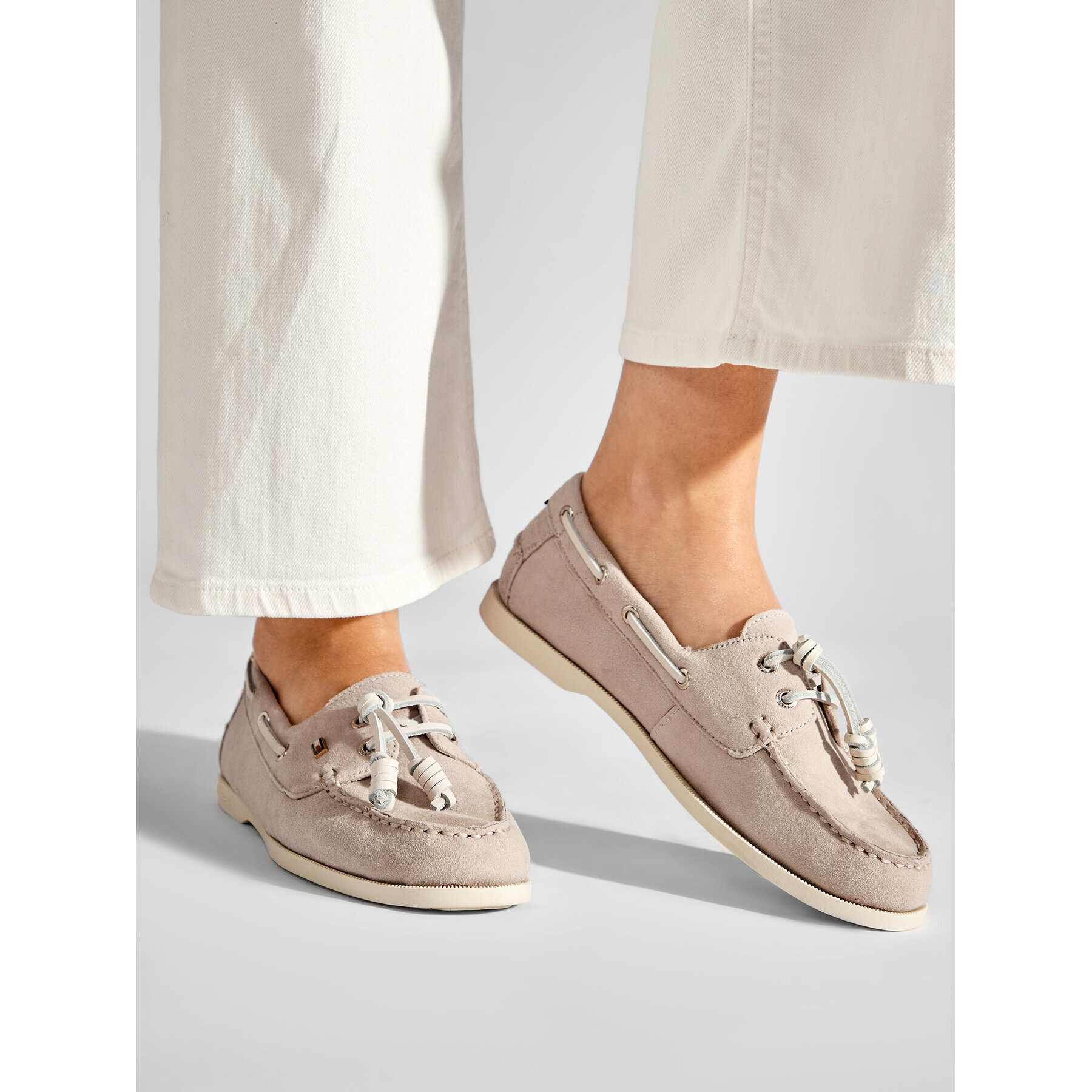 Tommy Hilfiger Mokasíny Tommy Feminine Boat Shoe FW0FW06347 Béžová - Pepit.sk